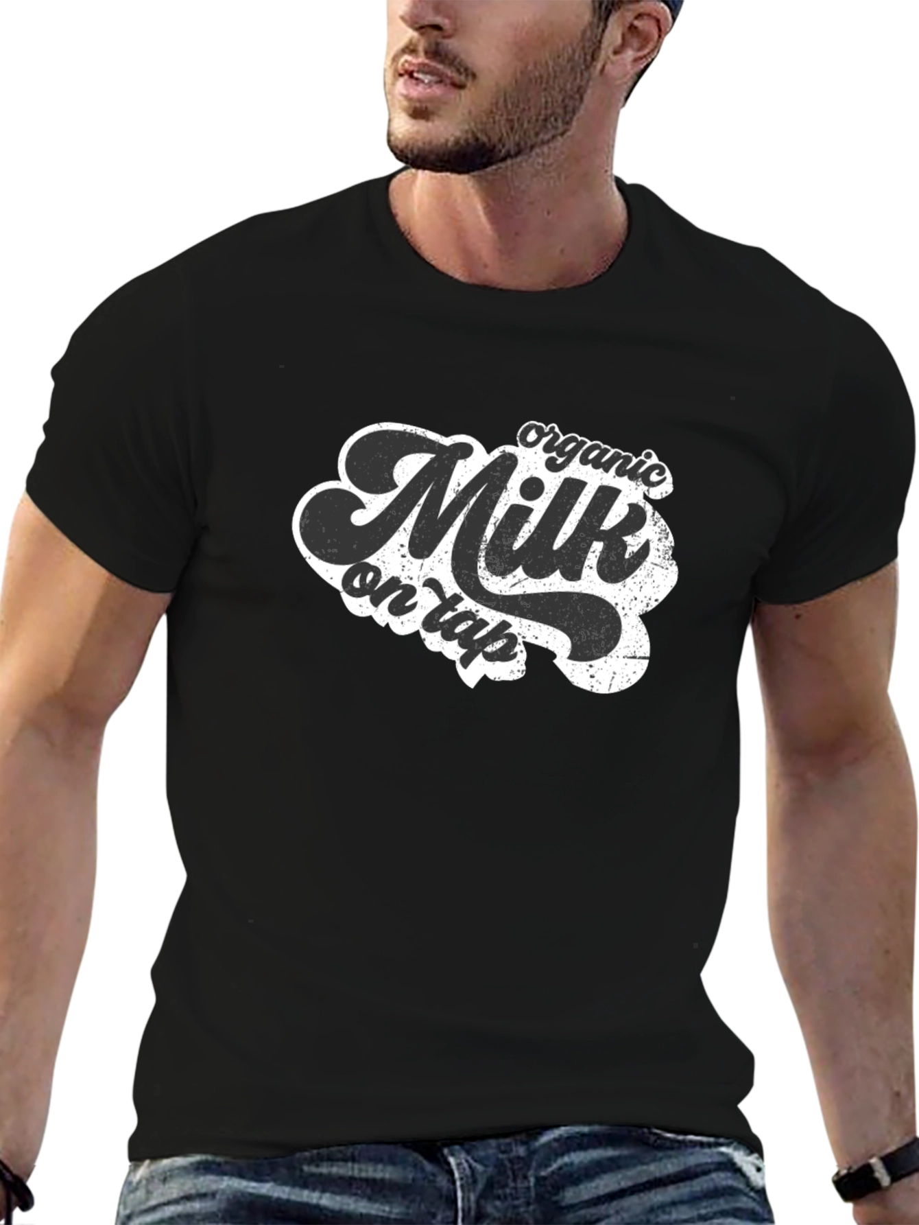 Organic Milk on Tap T-Shirt - Retro Style