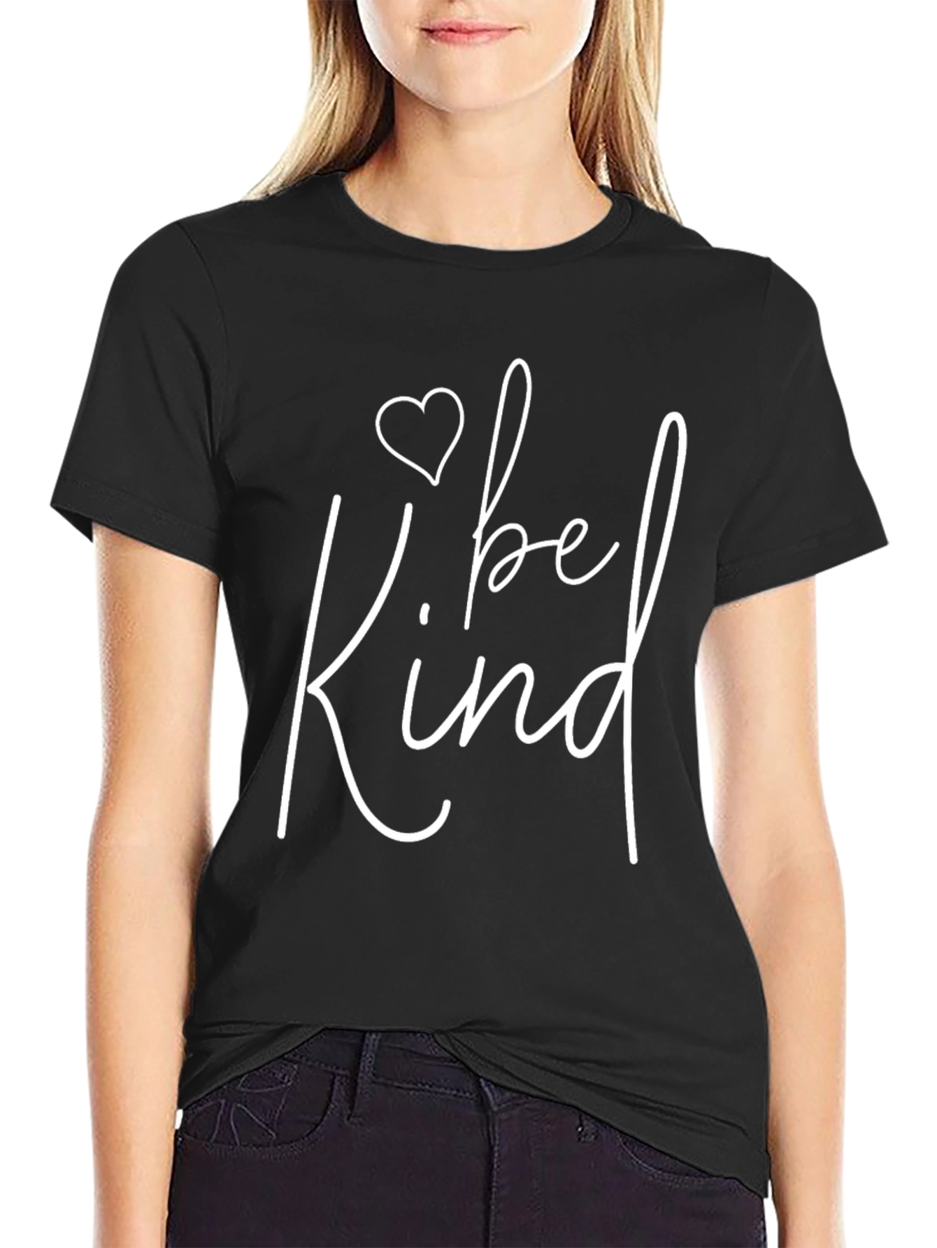 Be Kind Graphic Tee - Black Casual T-Shirt