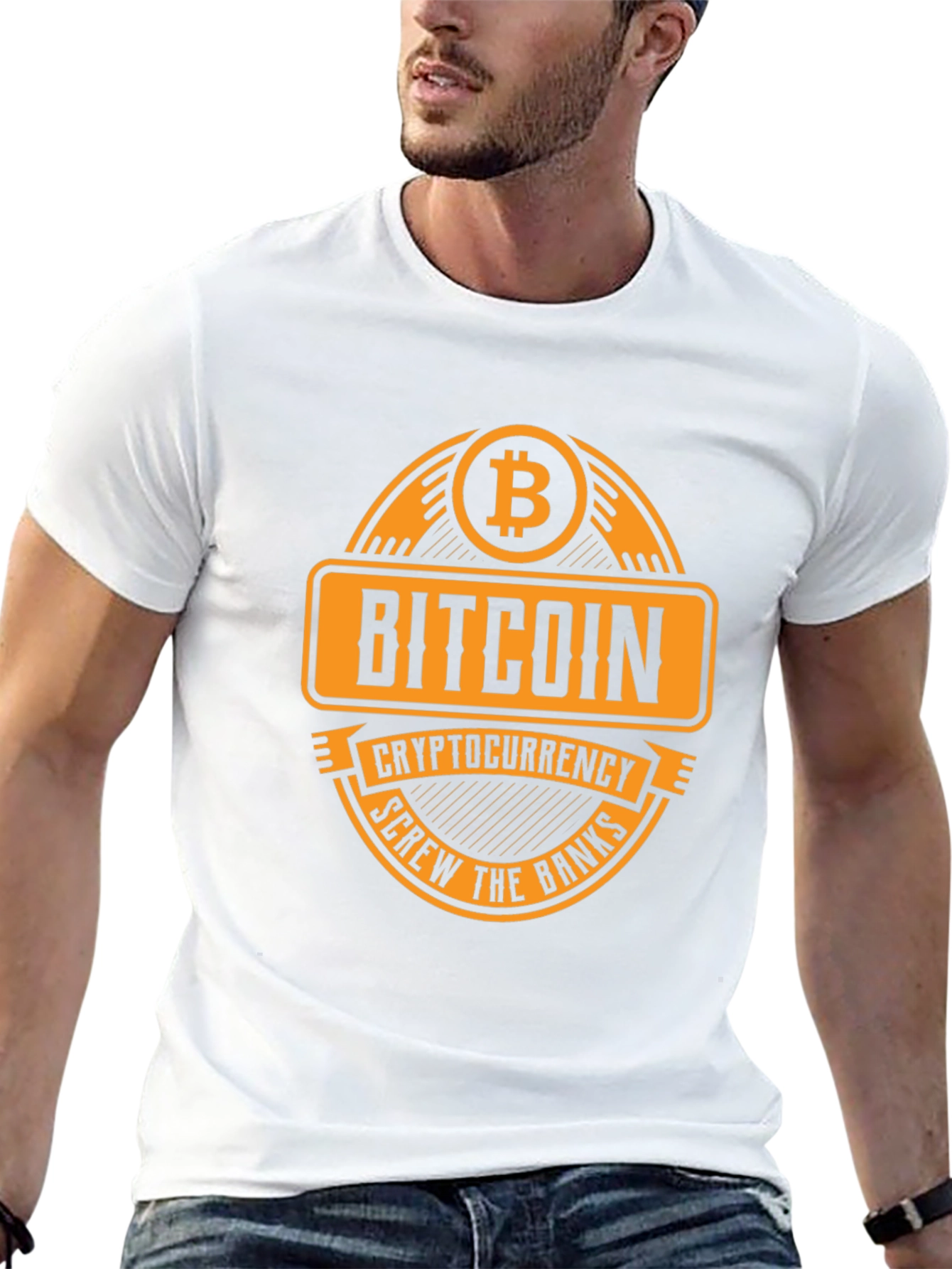 Bitcoin Cryptocurrency T-Shirt - Screw the Banks