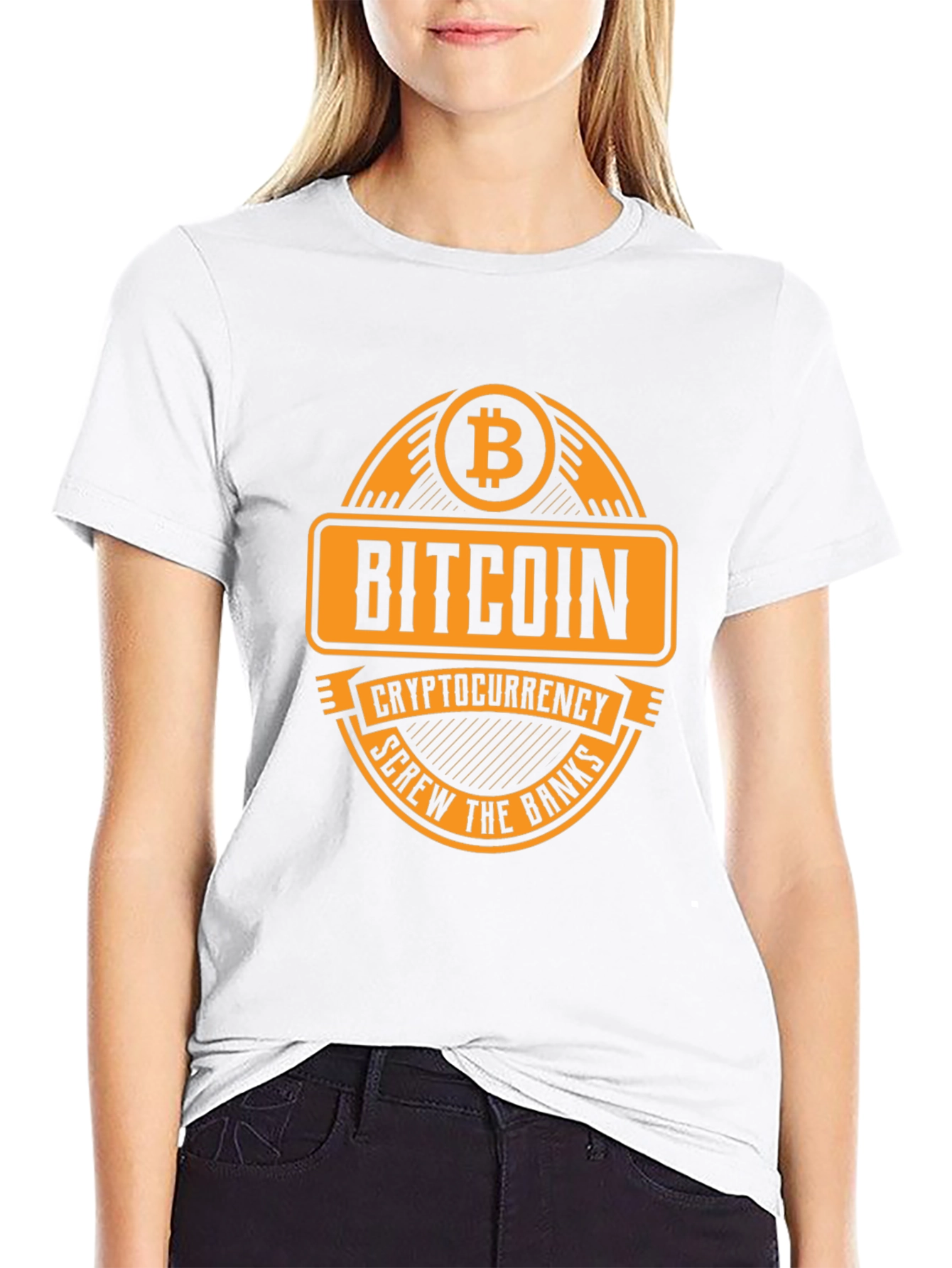 Bitcoin Cryptocurrency T-Shirt - Screw the Banks