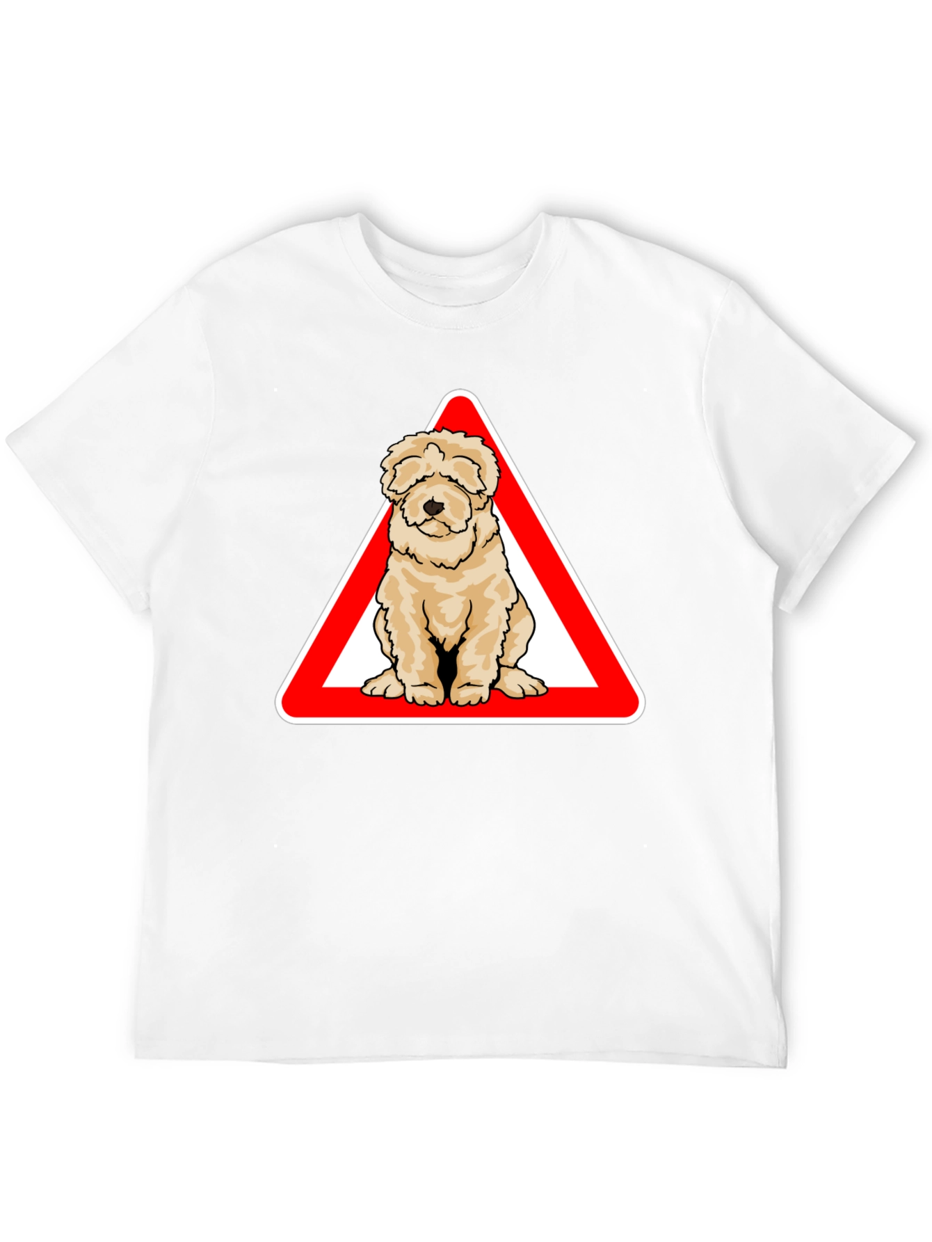 Dog Warning Sign T-Shirt - Cute Pet Lover Apparel