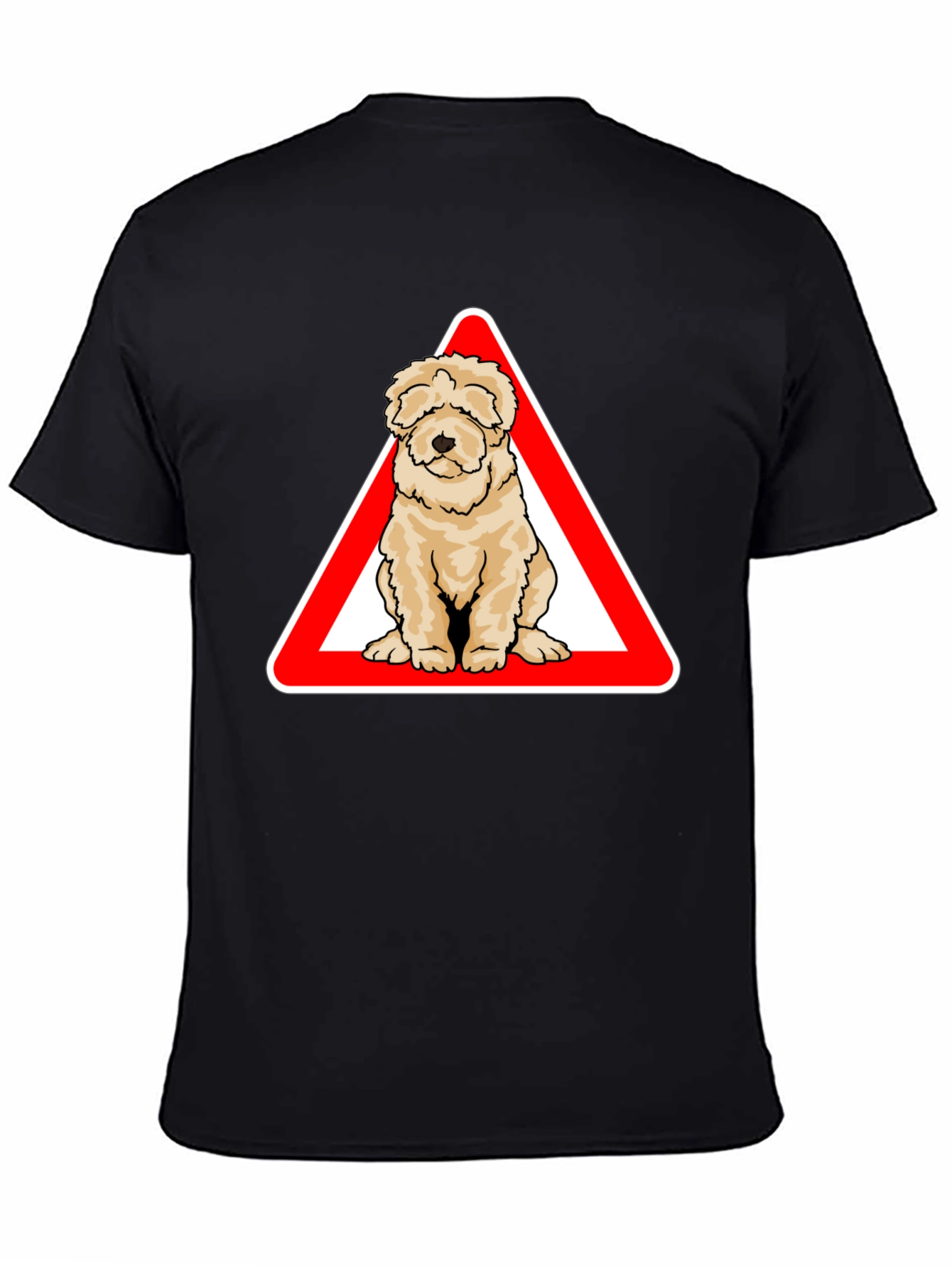 Dog Warning Sign T-Shirt - Cute Pet Lover Apparel