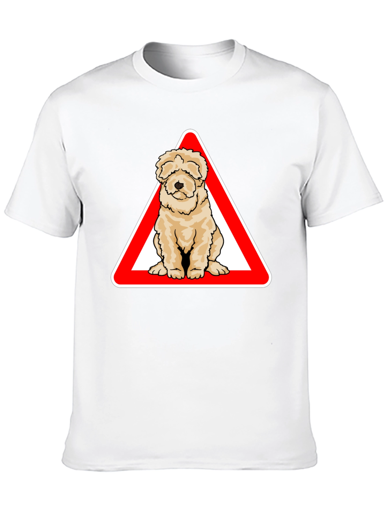 Dog Warning Sign T-Shirt - Cute Pet Lover Apparel