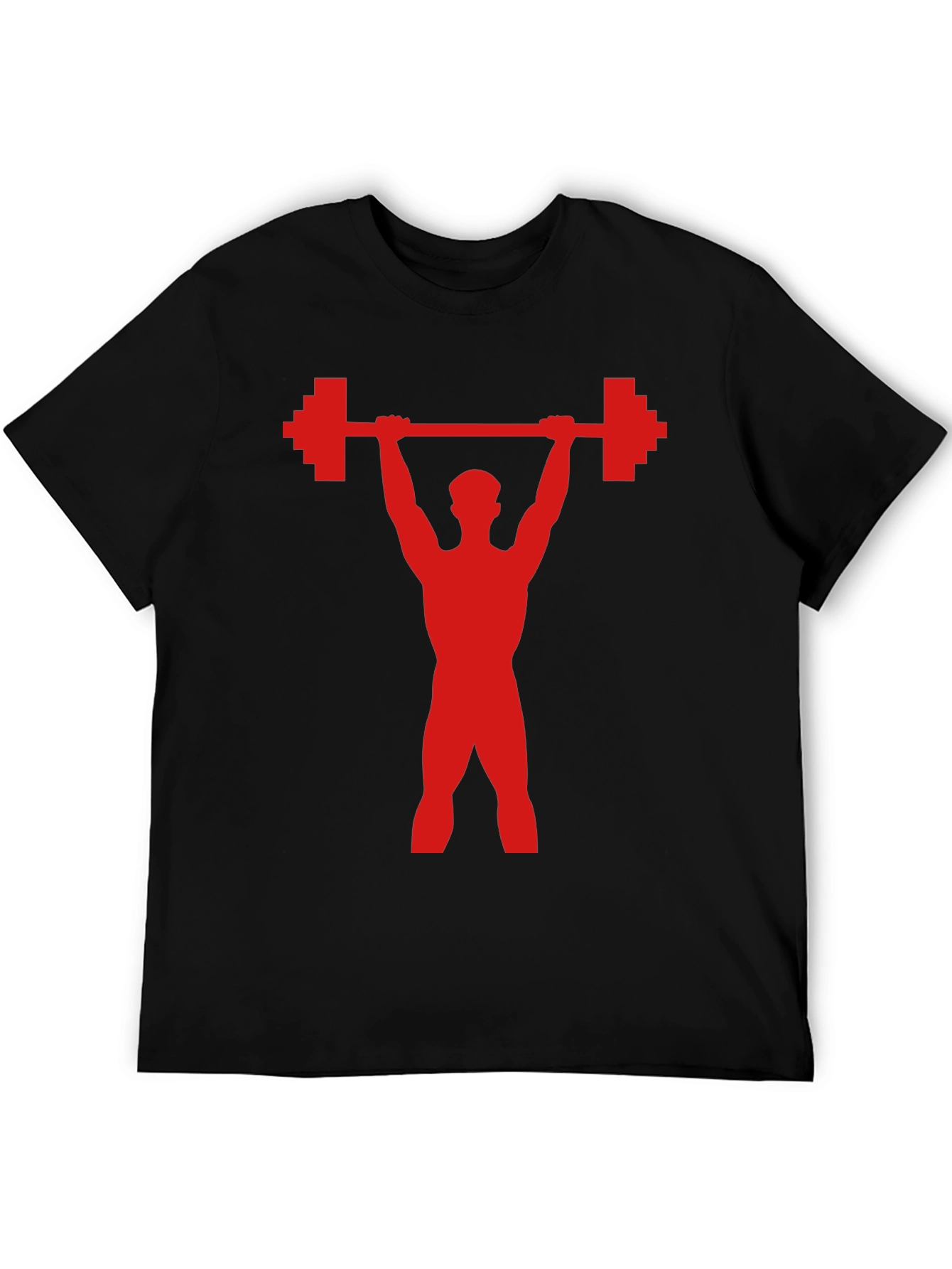 Weightlifter Graphic Tee - Pixel Powerlift Design