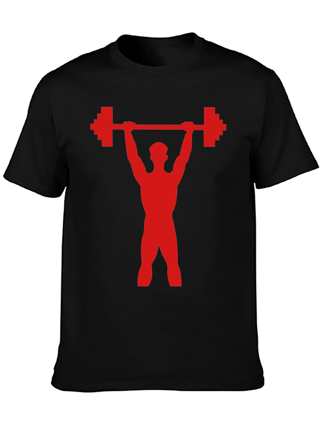 Weightlifter Graphic Tee - Pixel Powerlift Design