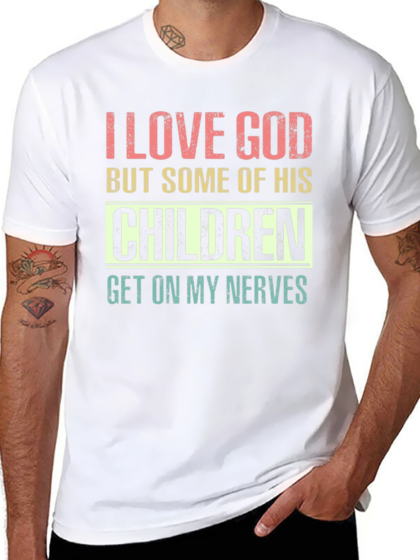 I Love God Humor Graphic T-Shirt