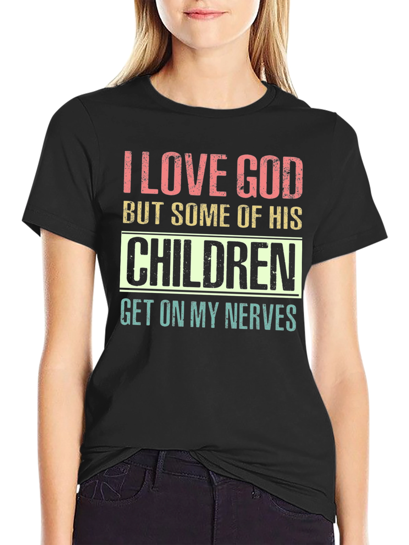I Love God Humor Graphic T-Shirt
