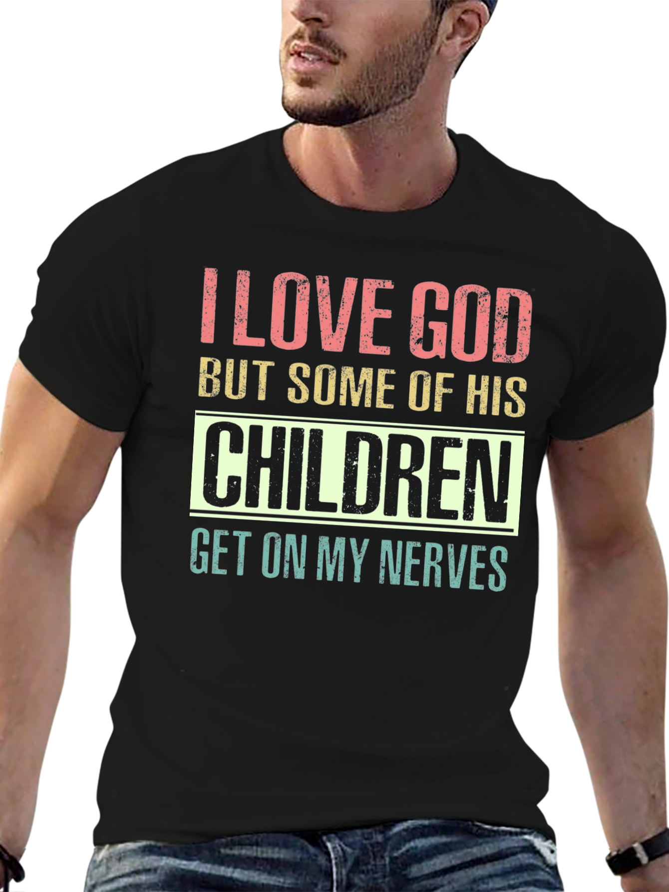 I Love God Humor Graphic T-Shirt