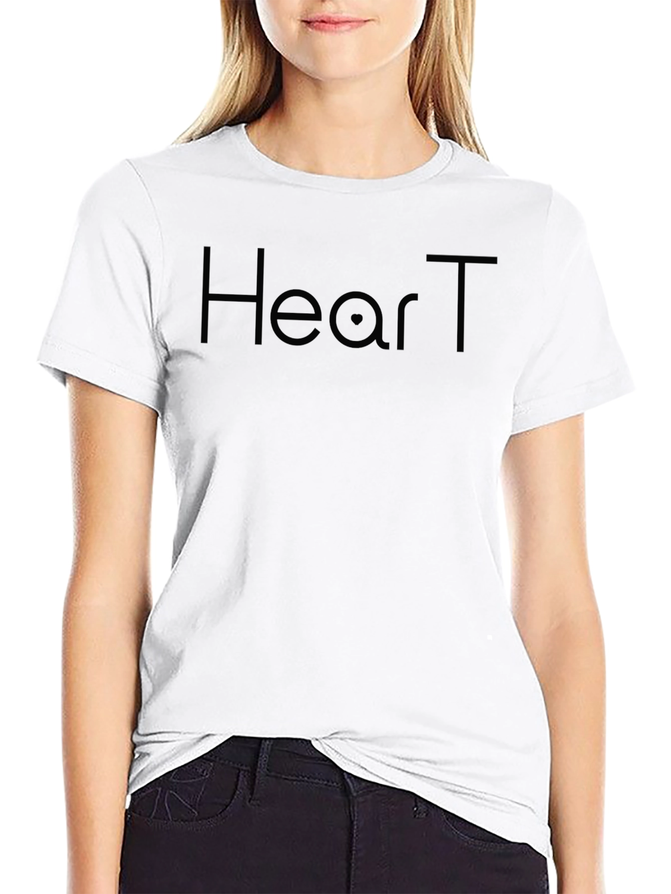 HearT Black T-Shirt - Modern Minimalist Design