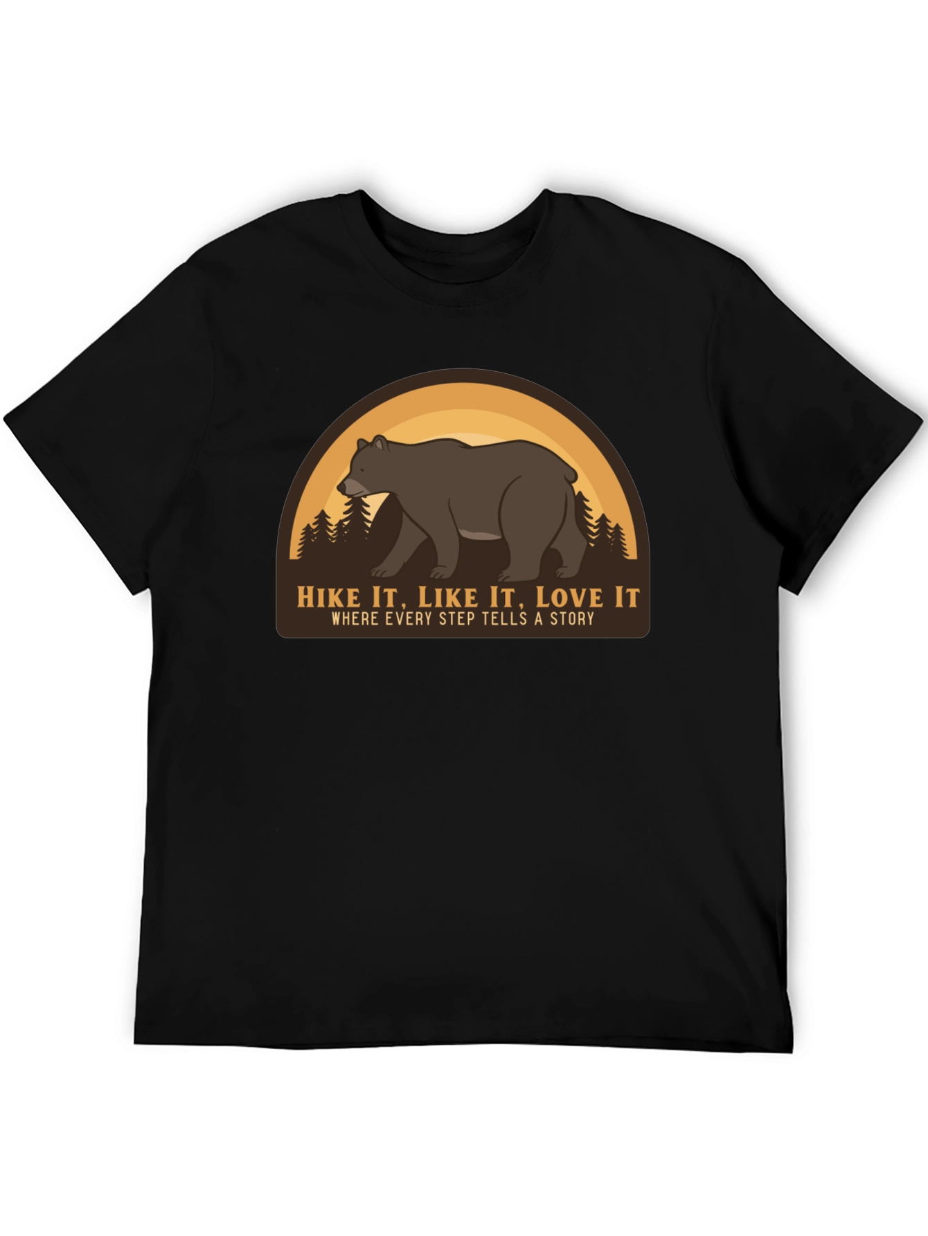 Hike It Like It Love It Black T-Shirt