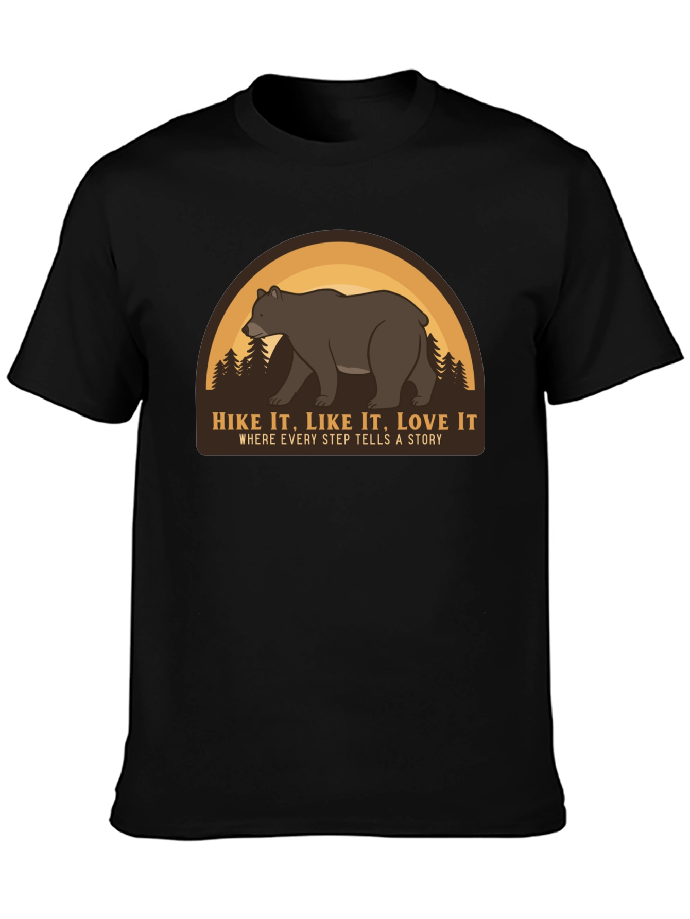 Hike It Like It Love It Black T-Shirt