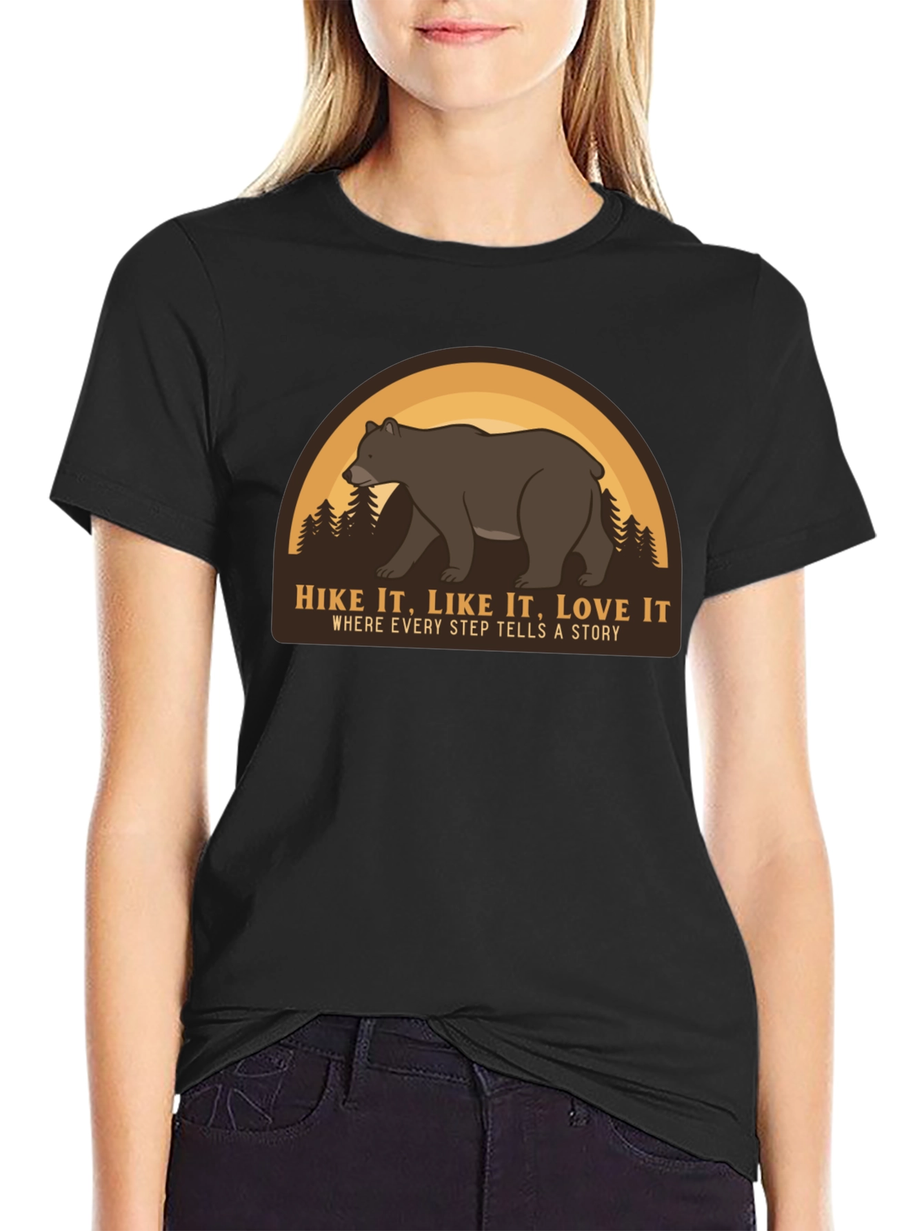 Hike It Like It Love It Black T-Shirt