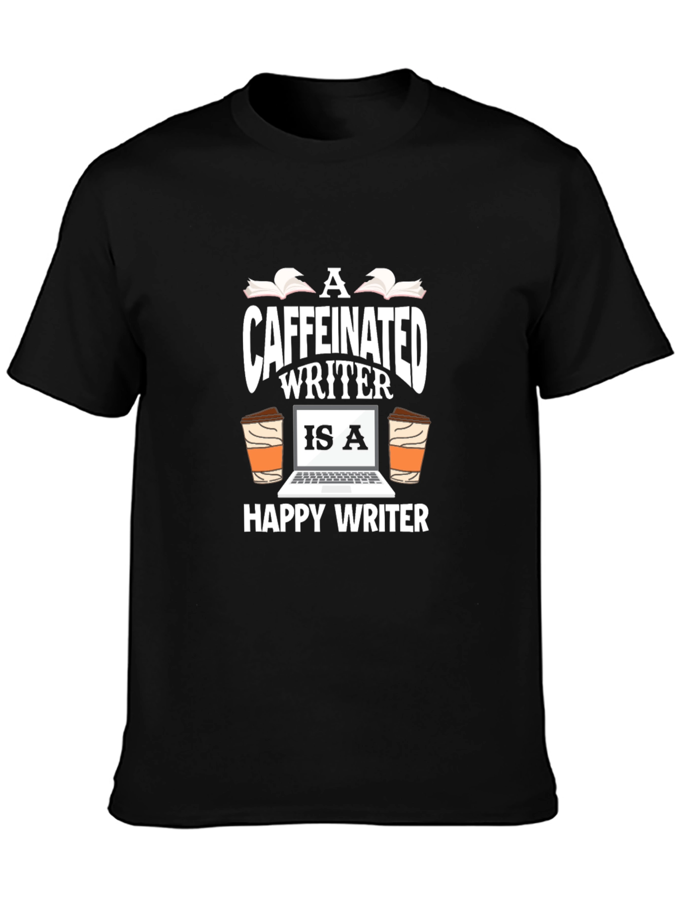 Caffeinated Writer Graphic T-Shirt