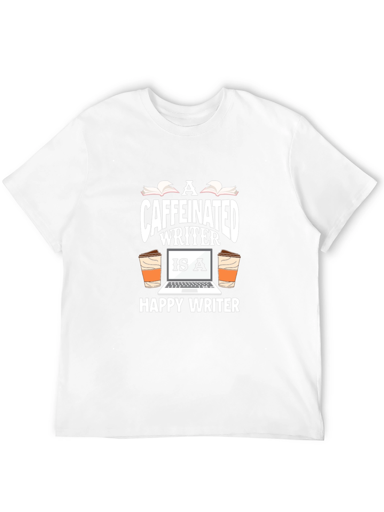 Caffeinated Writer Graphic T-Shirt