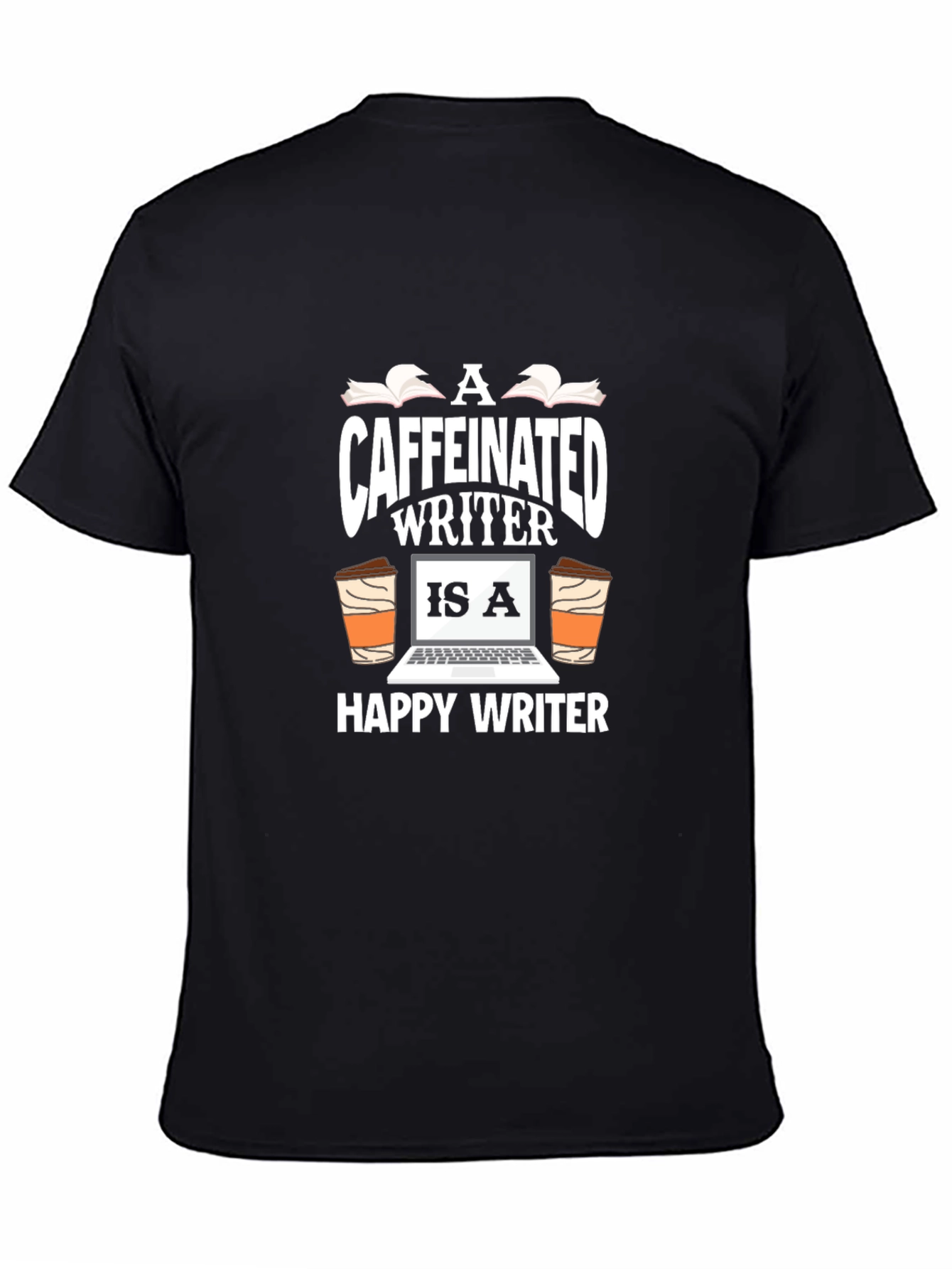 Caffeinated Writer Graphic T-Shirt