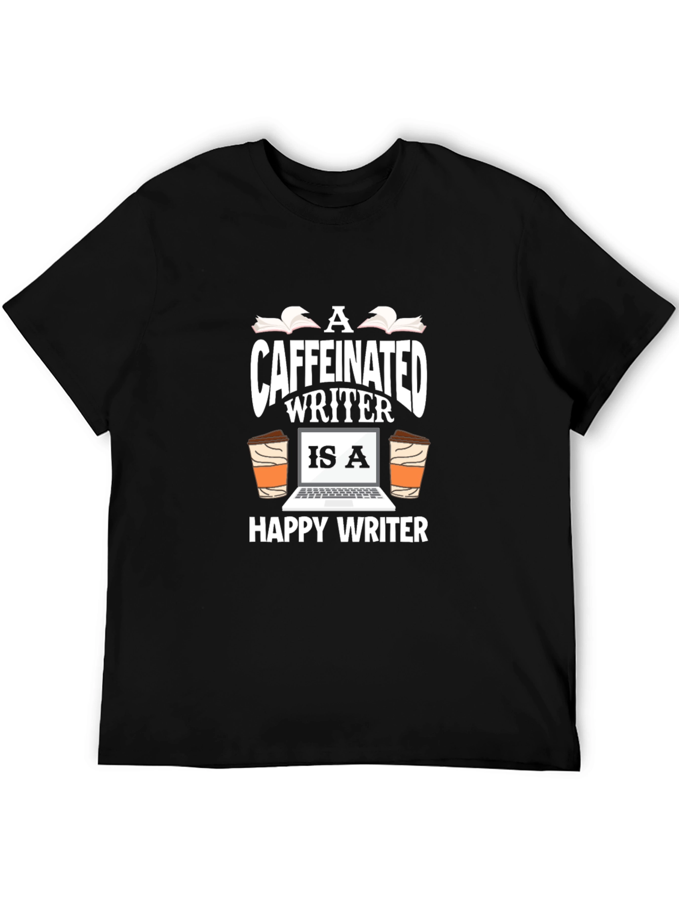 Caffeinated Writer Graphic T-Shirt