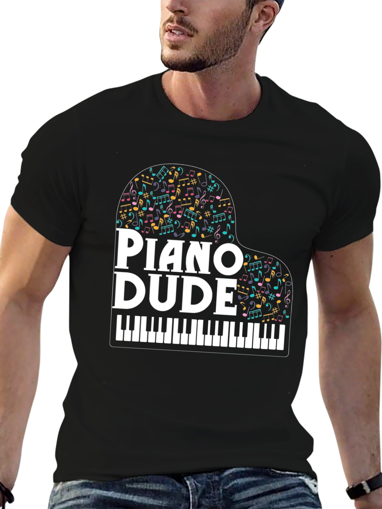 Piano Dude Graphic Tee - Musician T-Shirt