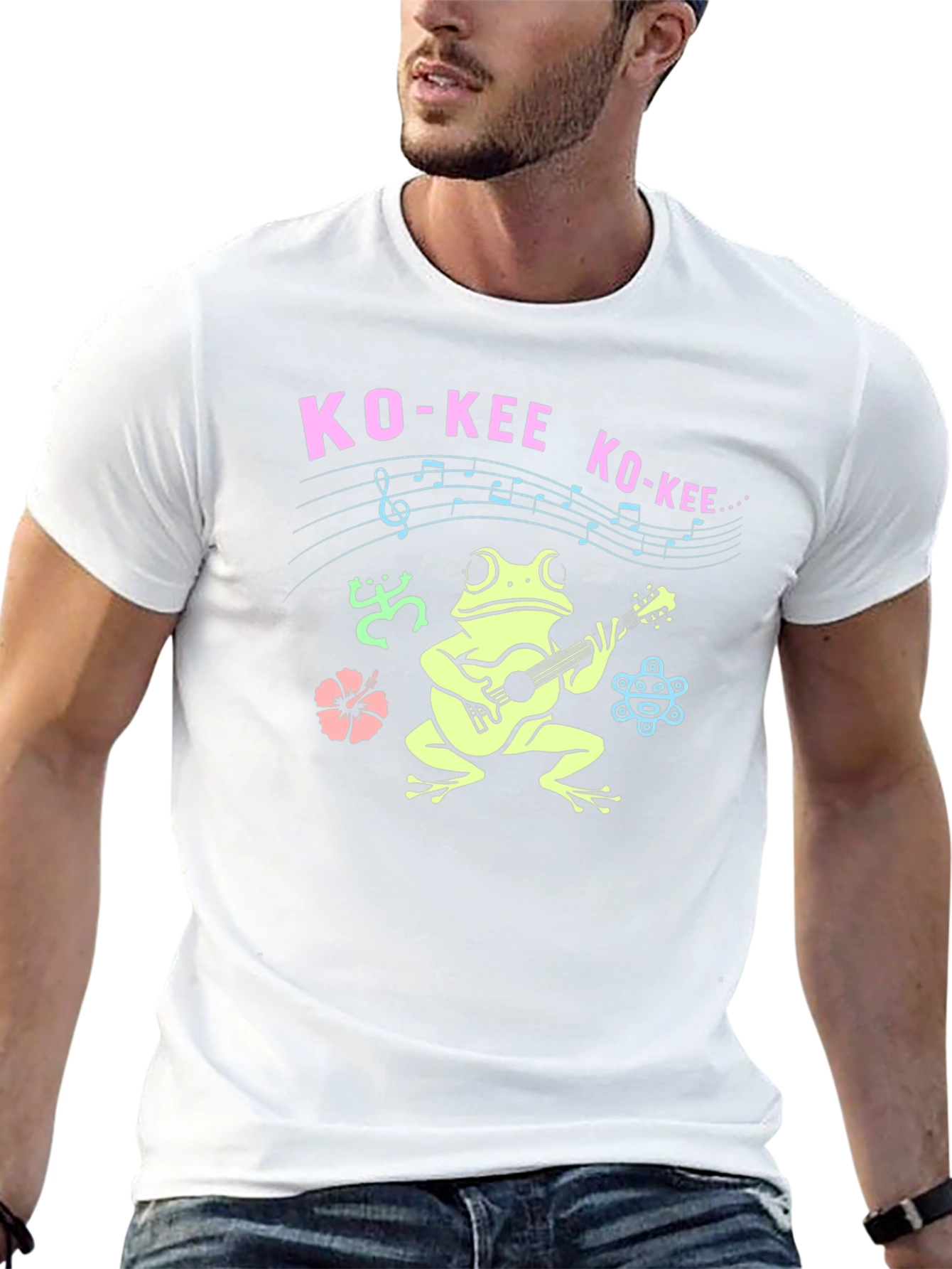 Ko-Kee Frog Guitar T-Shirt - Island Vibes