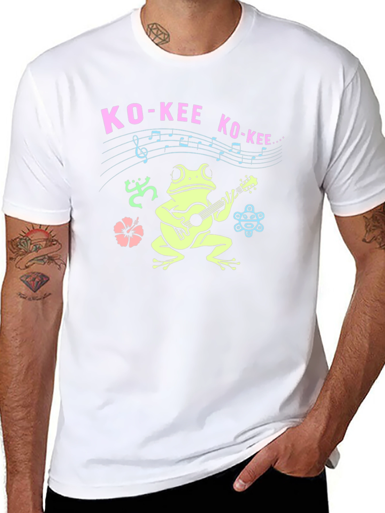 Ko-Kee Frog Guitar T-Shirt - Island Vibes