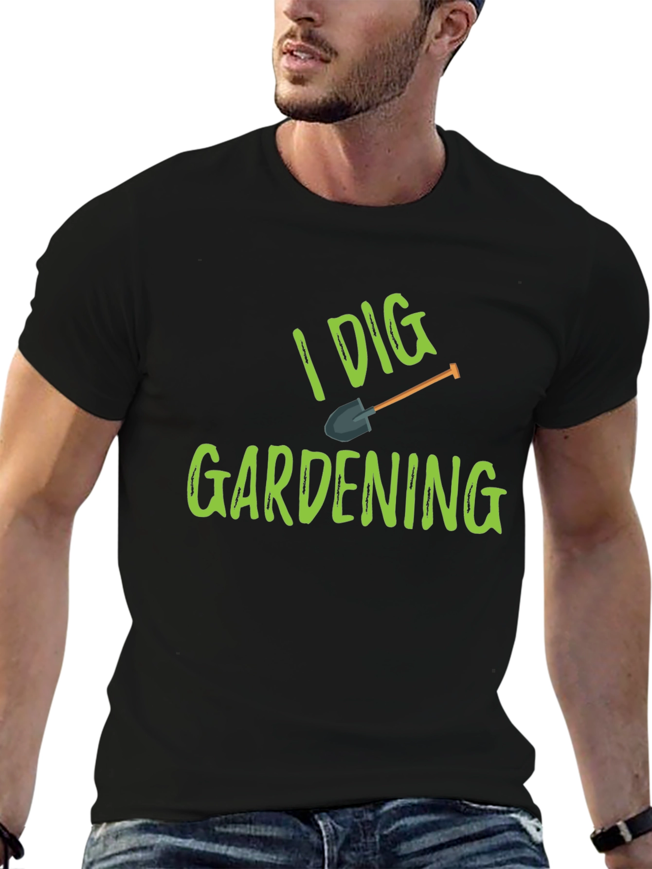 I Dig Gardening T-Shirt - Black Cotton Tee