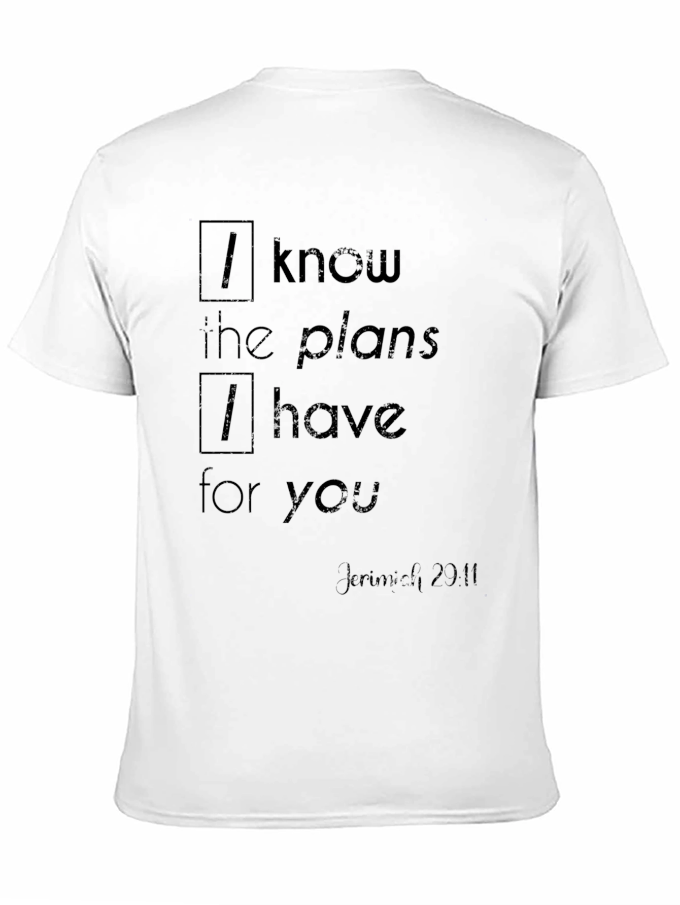 Faith-Inspired Jeremiah 29:11 Black T-Shirt