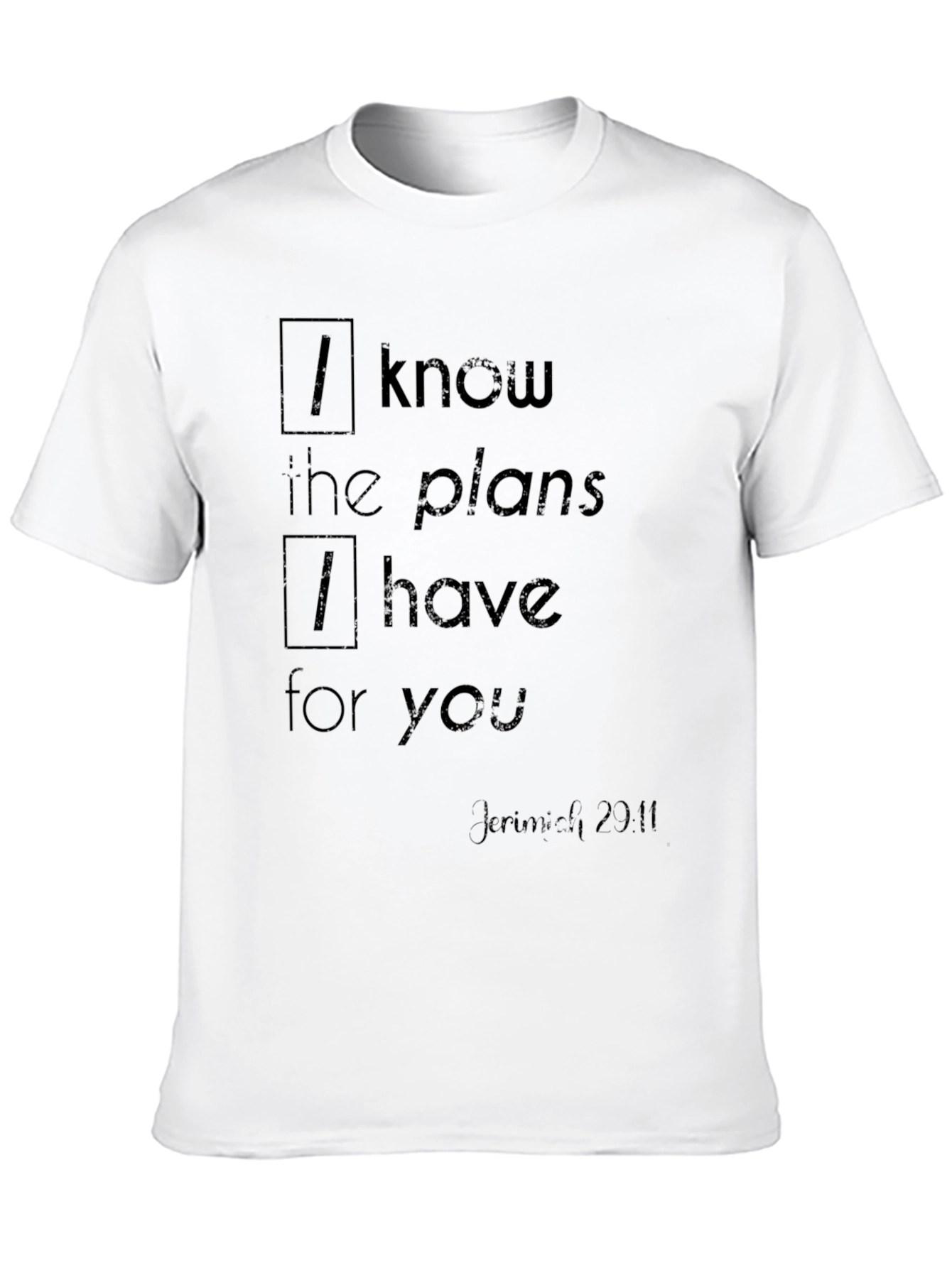 Faith-Inspired Jeremiah 29:11 Black T-Shirt