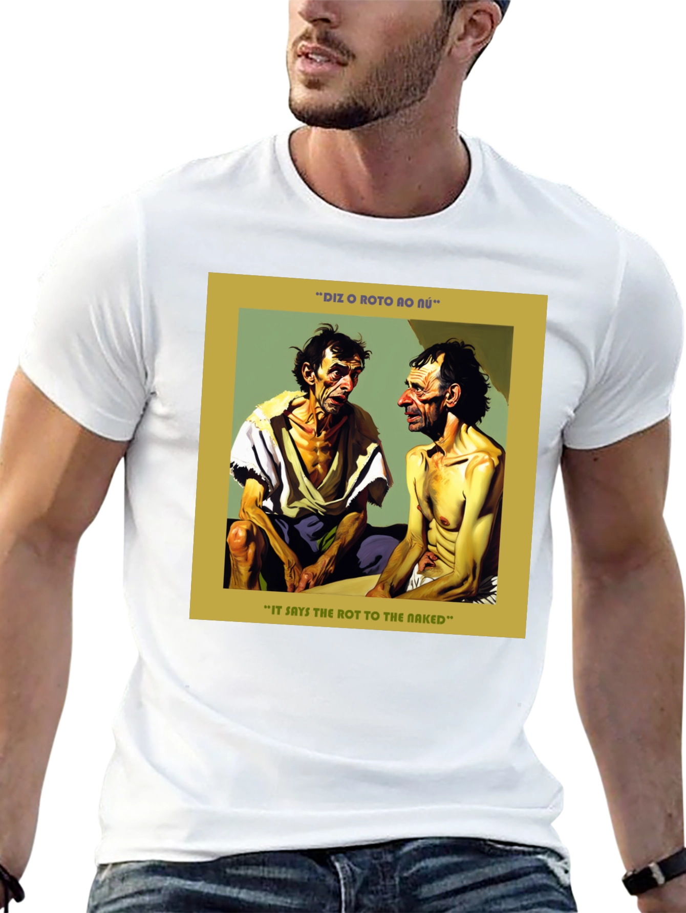 Edgy Graphic Print Tee: Rot to the Naked