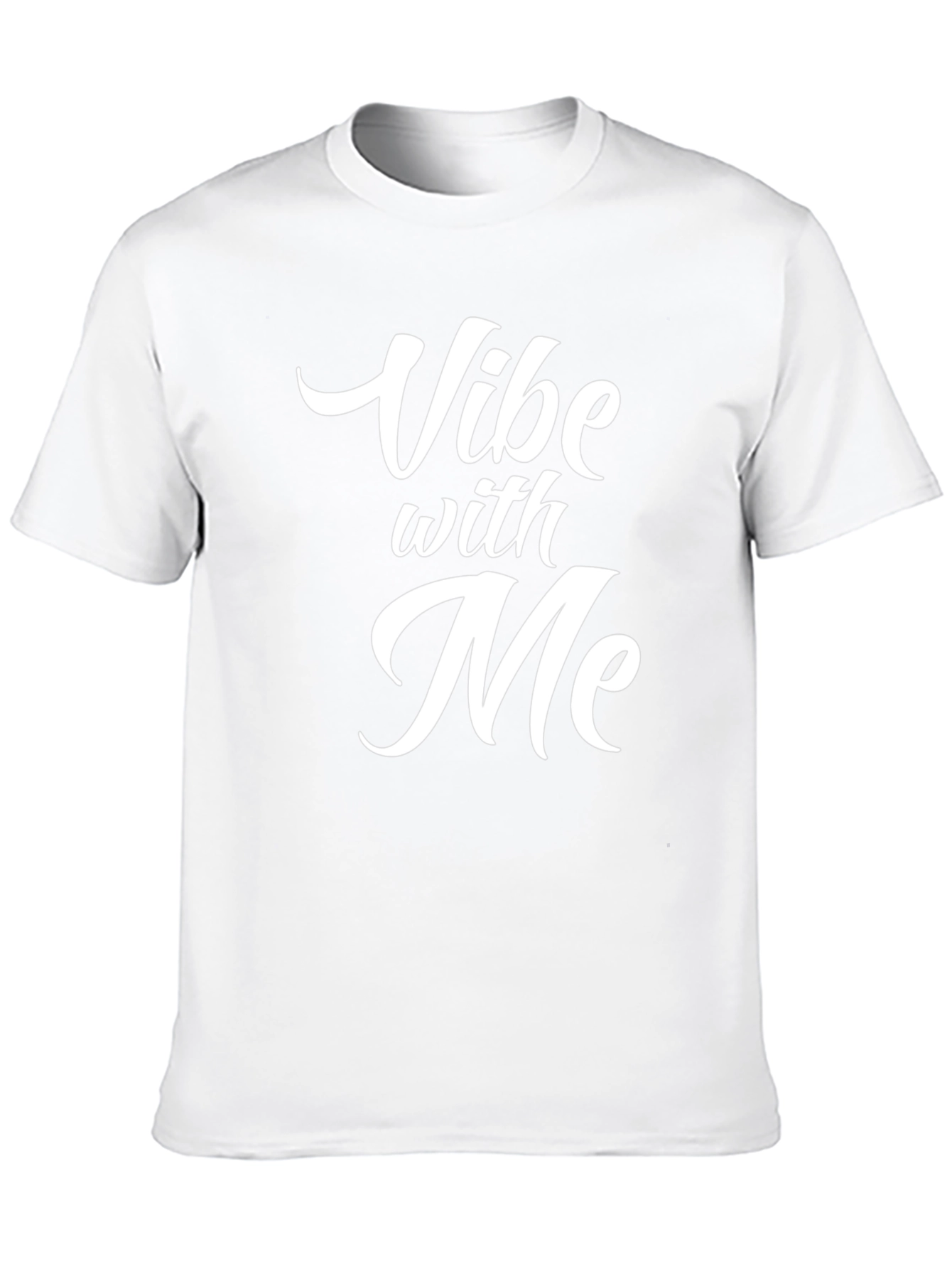 Vibe With Me Graphic Tee - Trendy Black T-Shirt