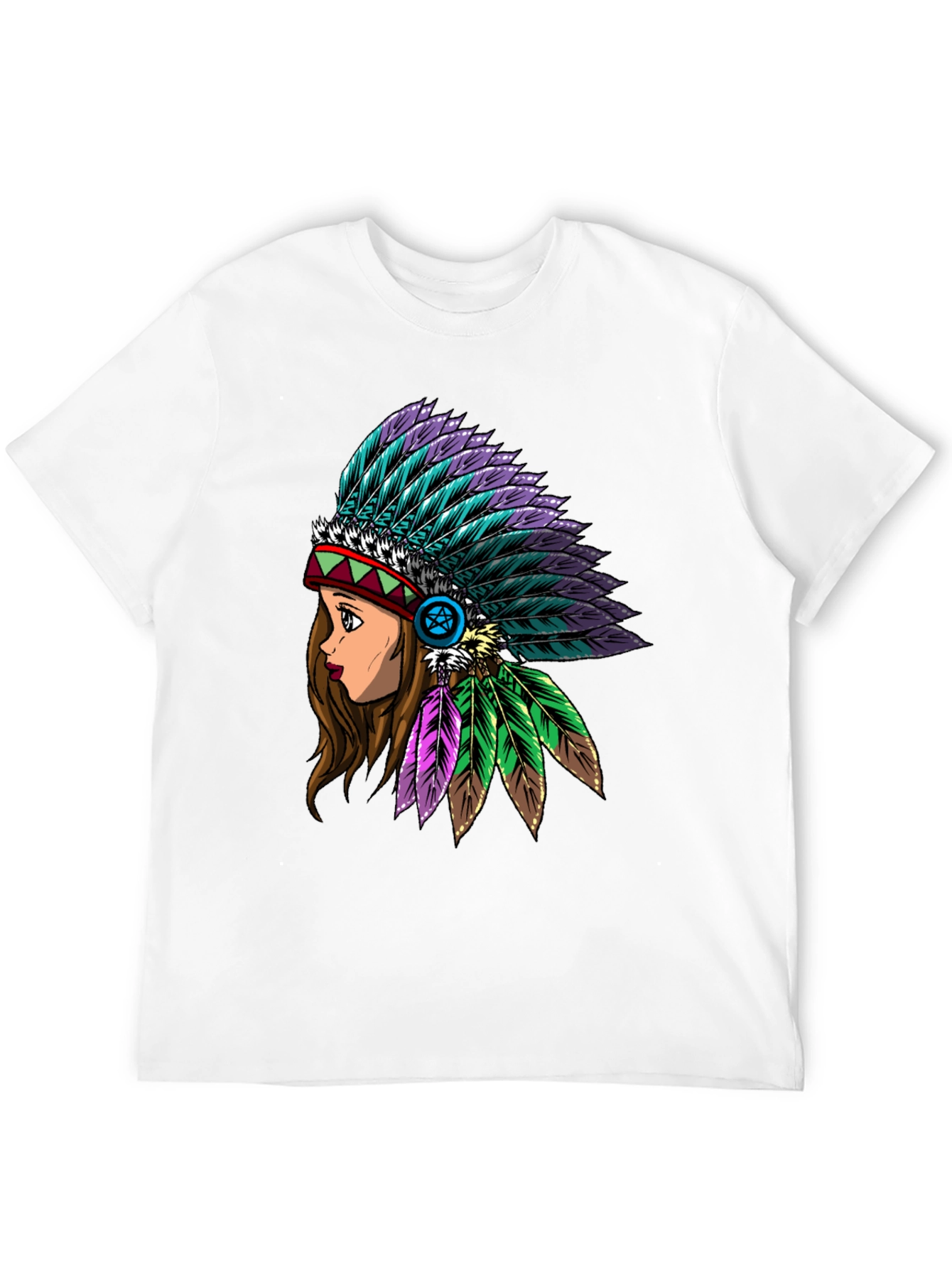 Native American Headdress Graphic T-Shirt