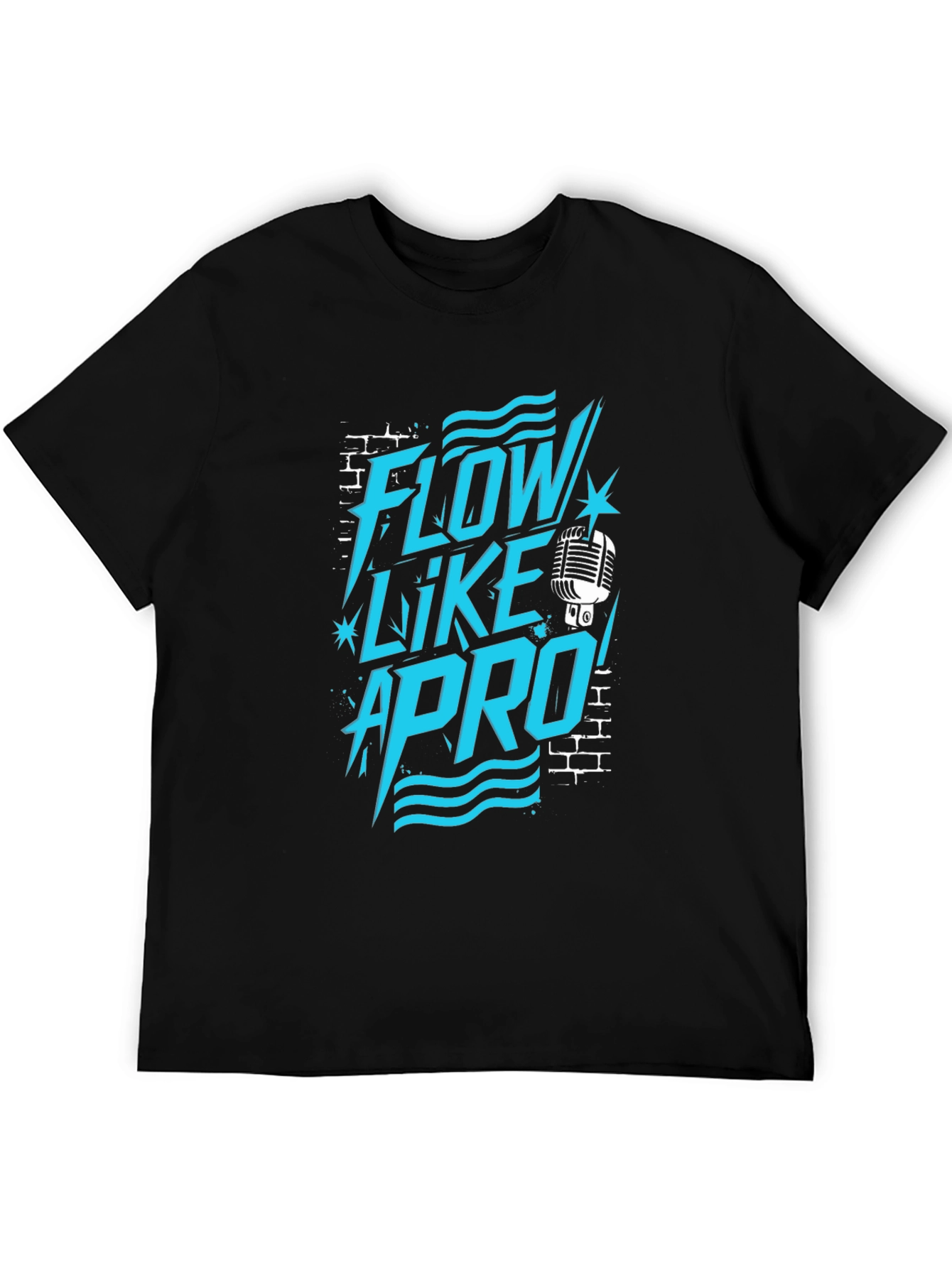 Flow Like A Pro Black Graphic Tee
