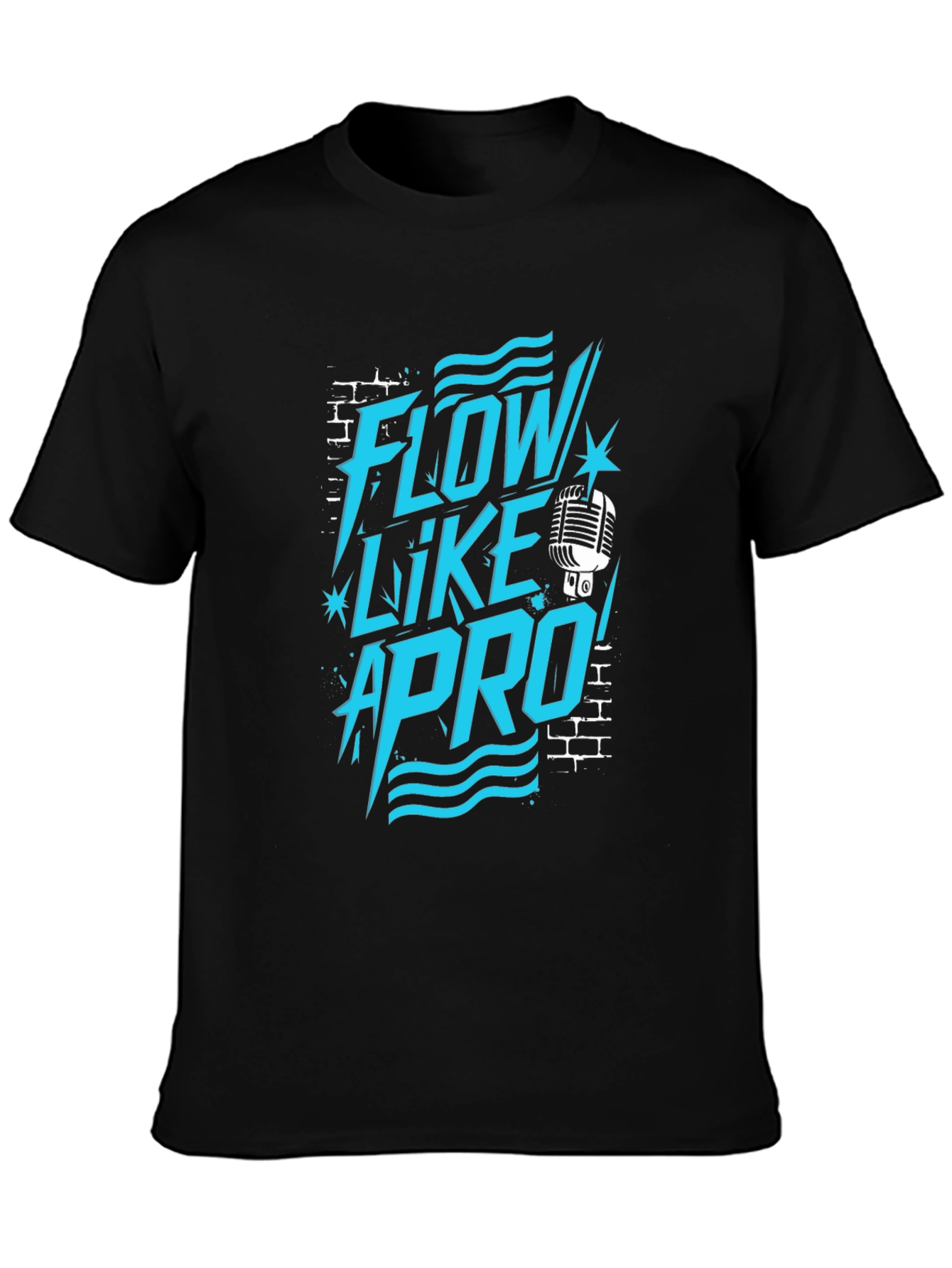 Flow Like A Pro Black Graphic Tee