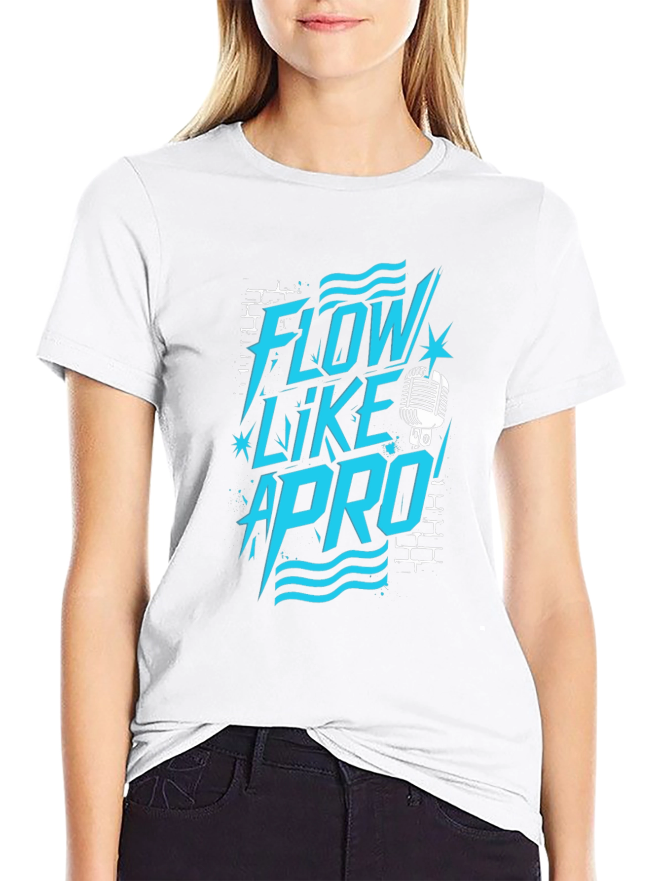 Flow Like A Pro Black Graphic Tee