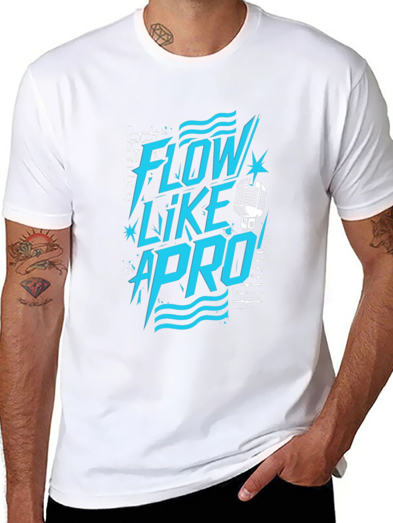 Flow Like A Pro Black Graphic Tee