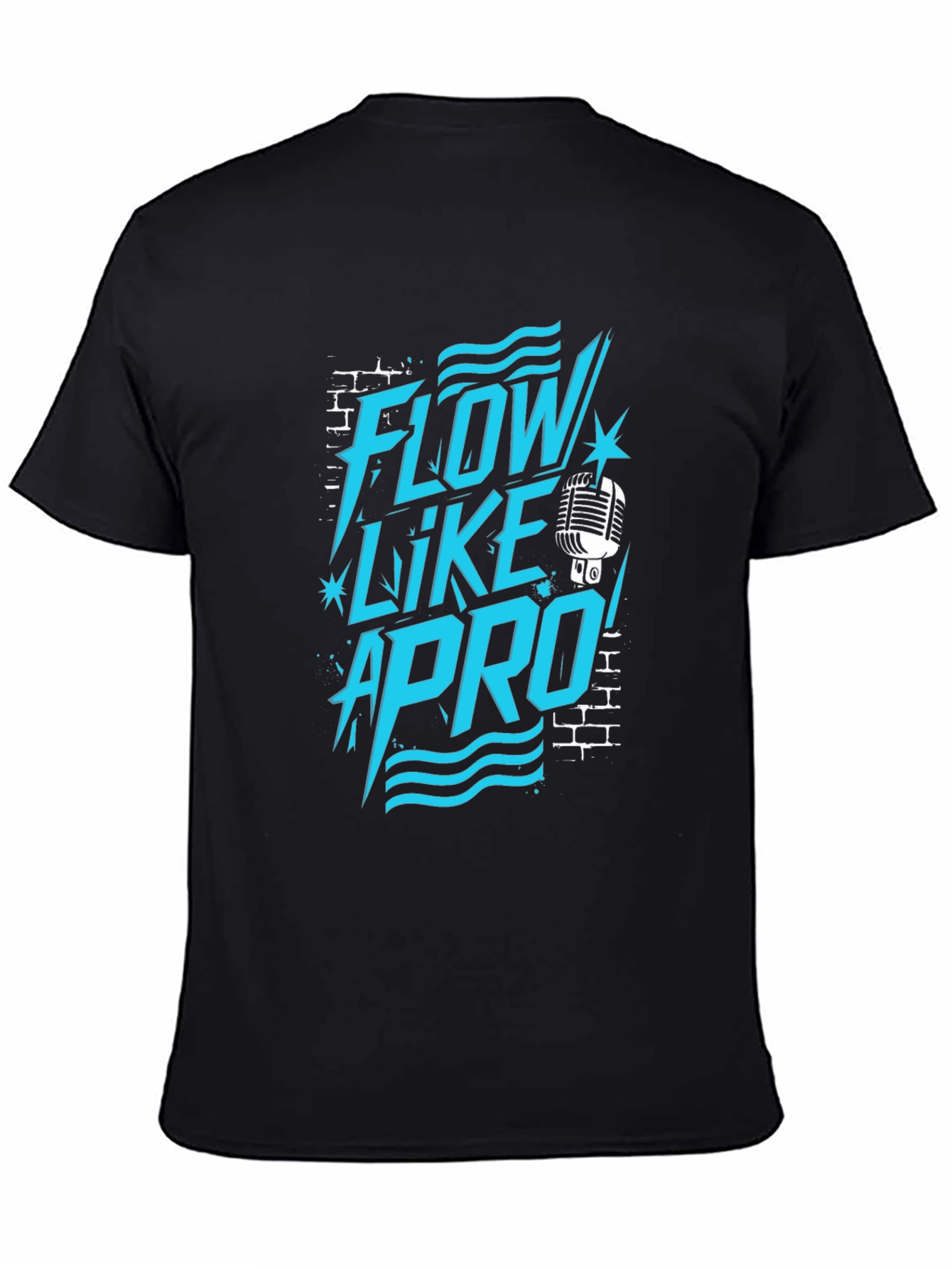 Flow Like A Pro Black Graphic Tee