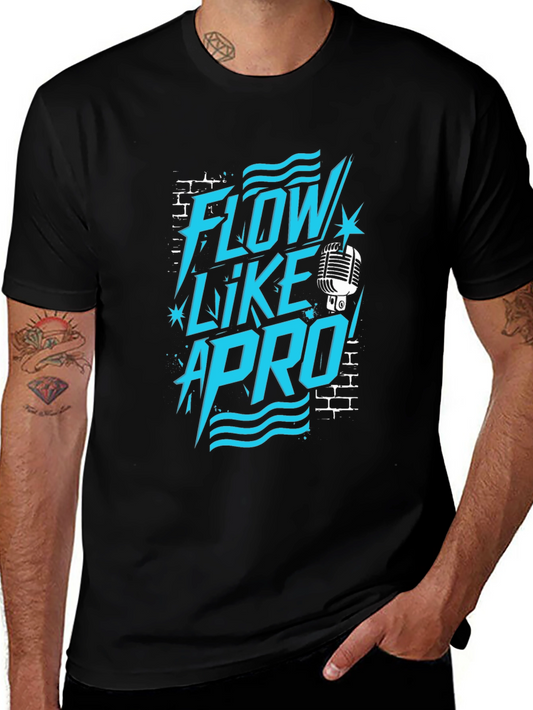 Flow Like A Pro Black Graphic Tee