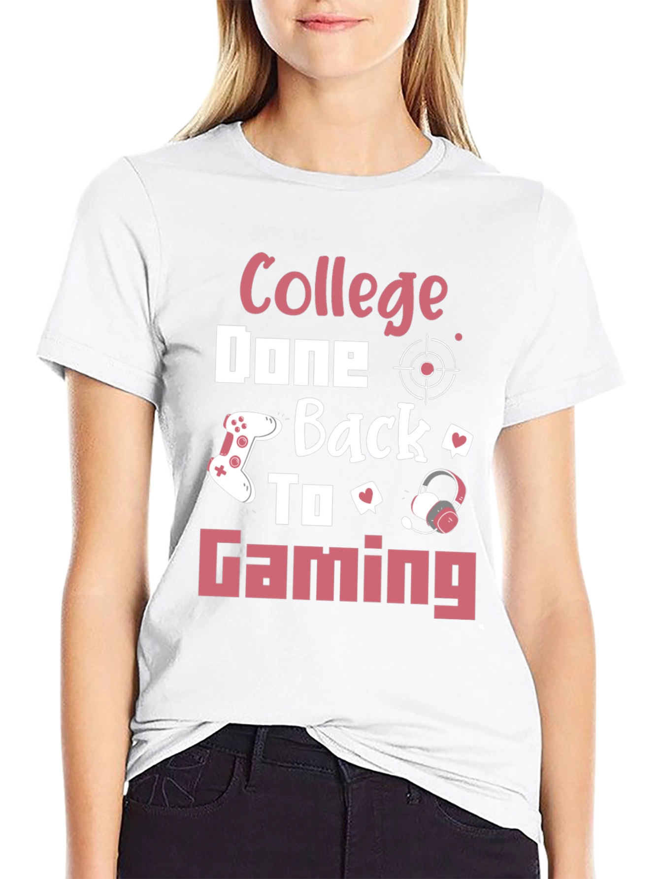 College Done Back to Gaming Graphic Tee