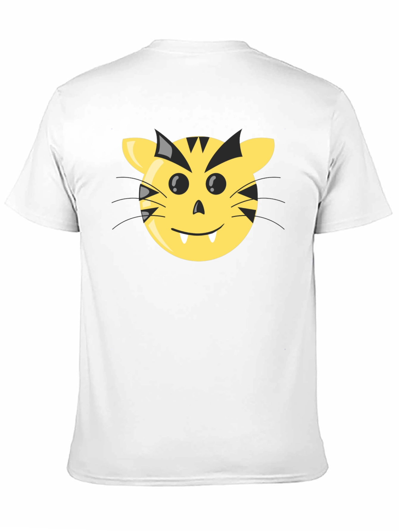 Funny Cartoon Tiger Face Graphic Tee