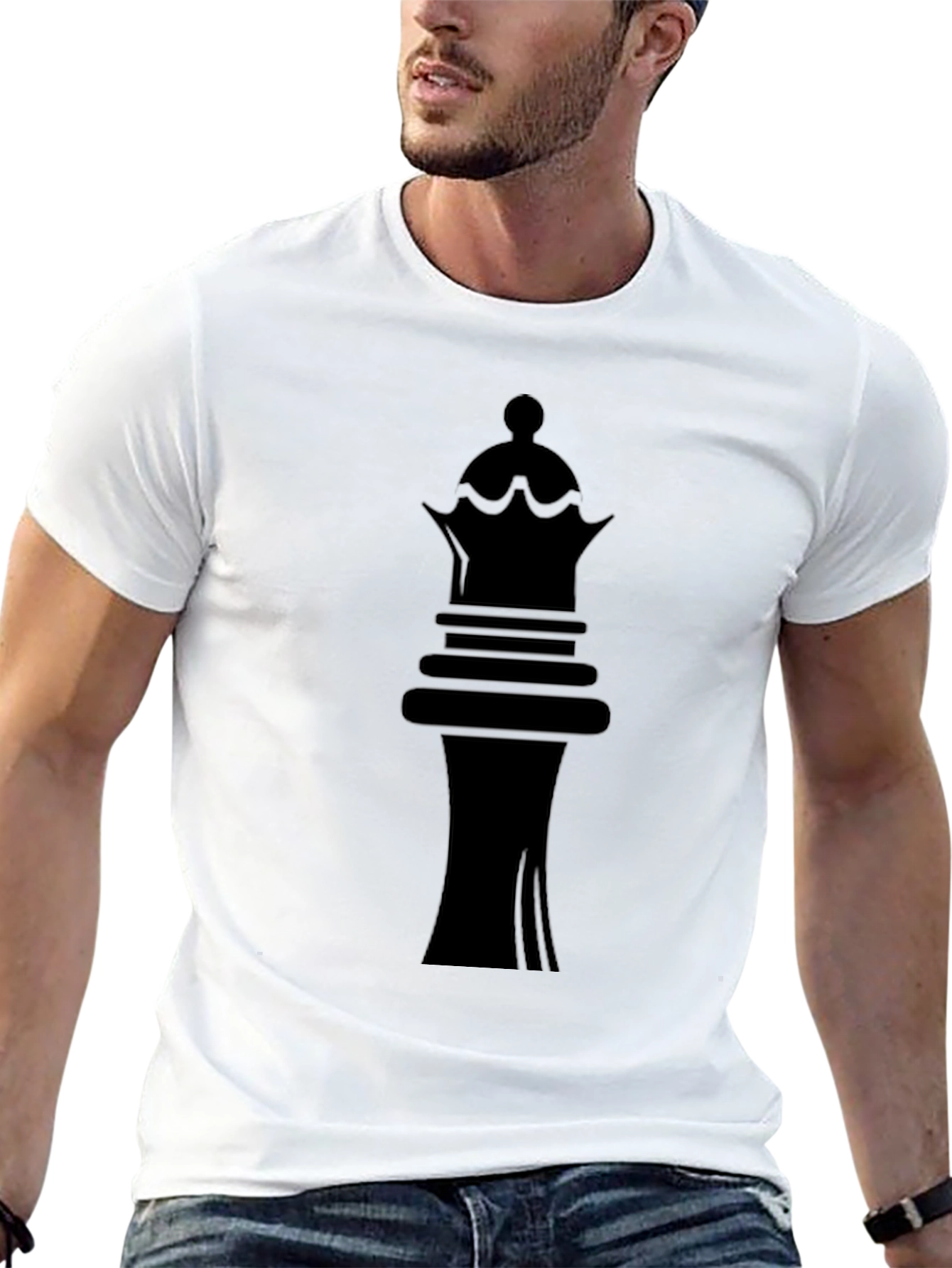 Black Chess Queen Graphic T-Shirt