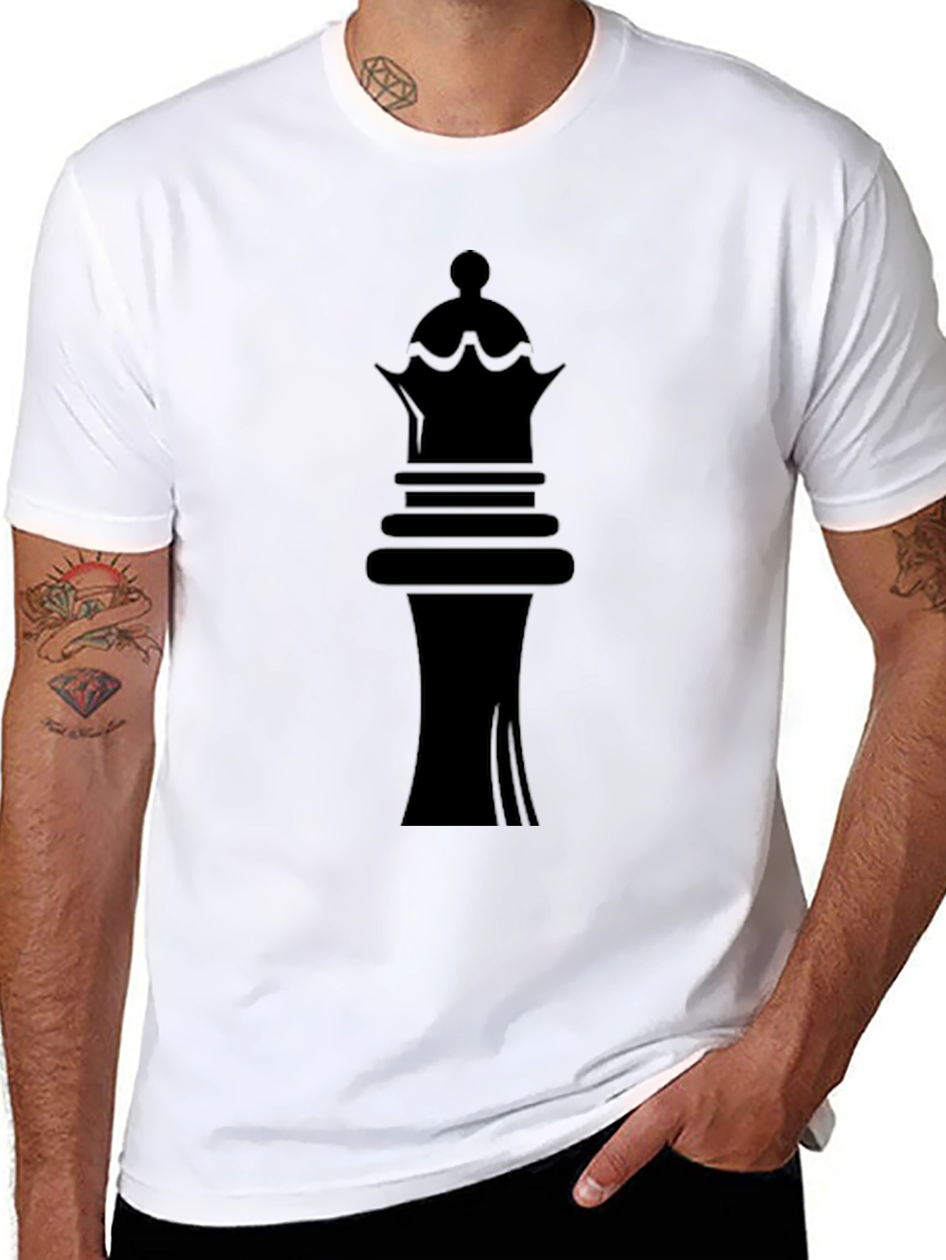 Black Chess Queen Graphic T-Shirt