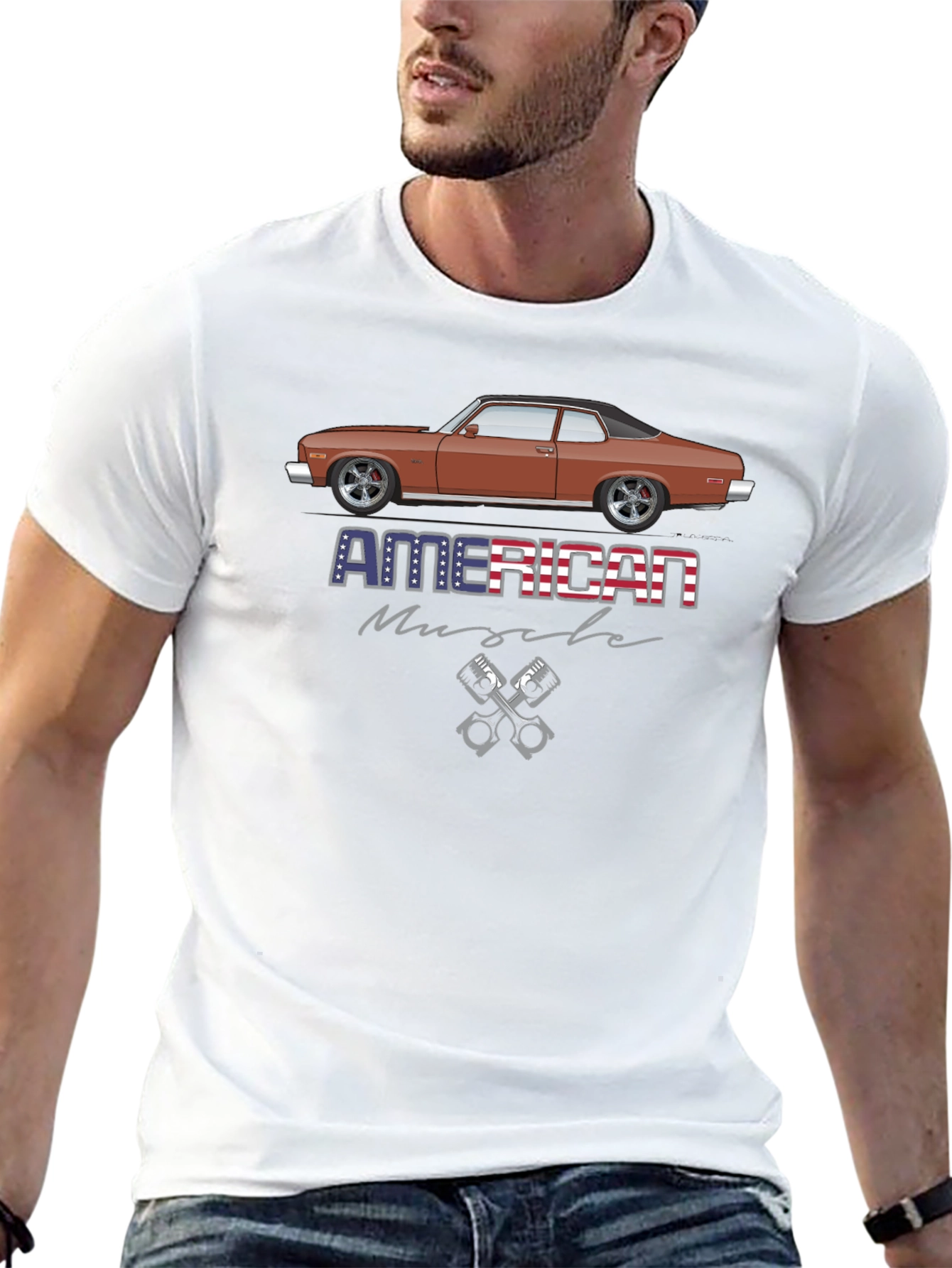 American Muscle Car Graphic T-Shirt