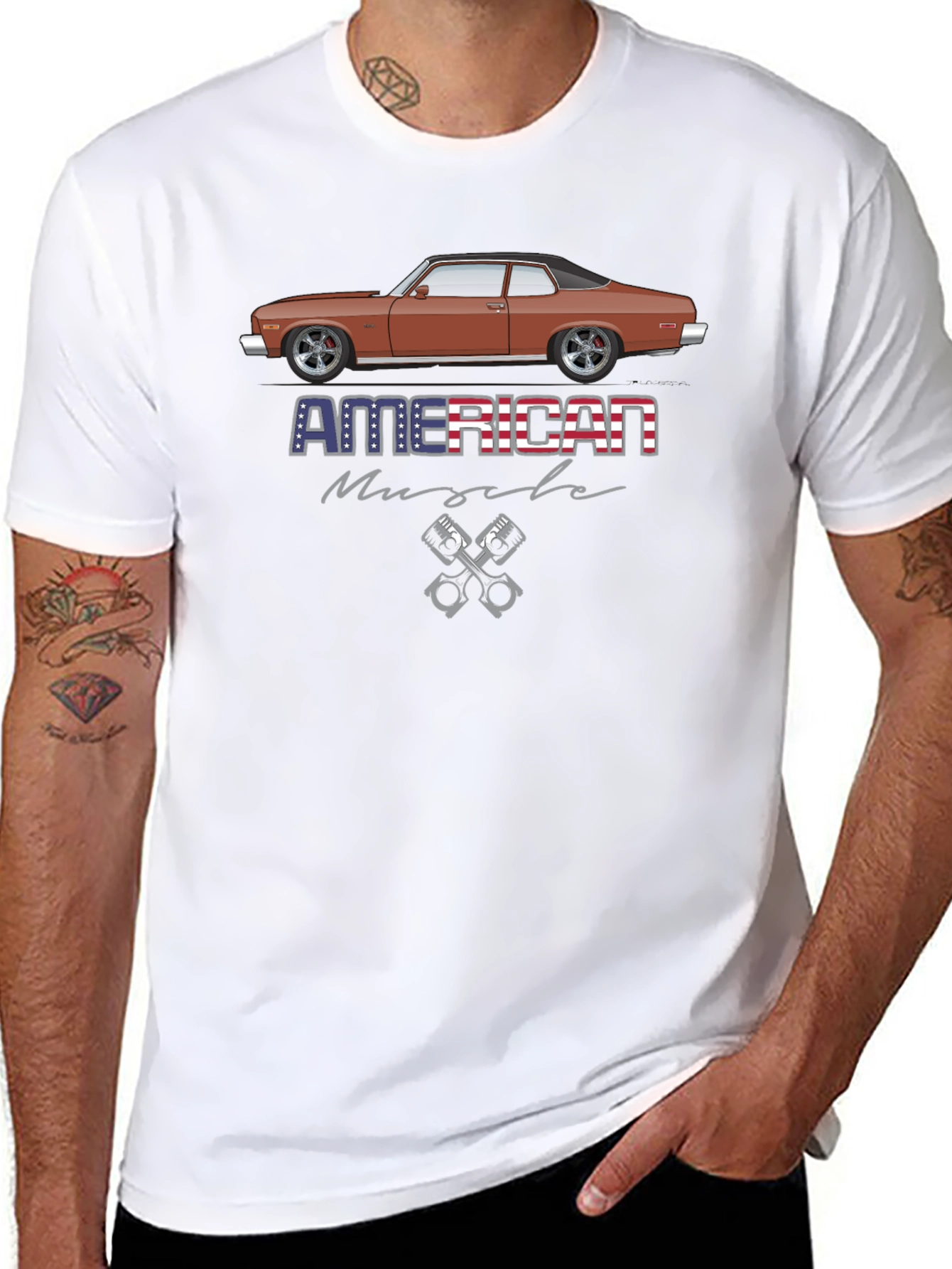 American Muscle Car Graphic T-Shirt