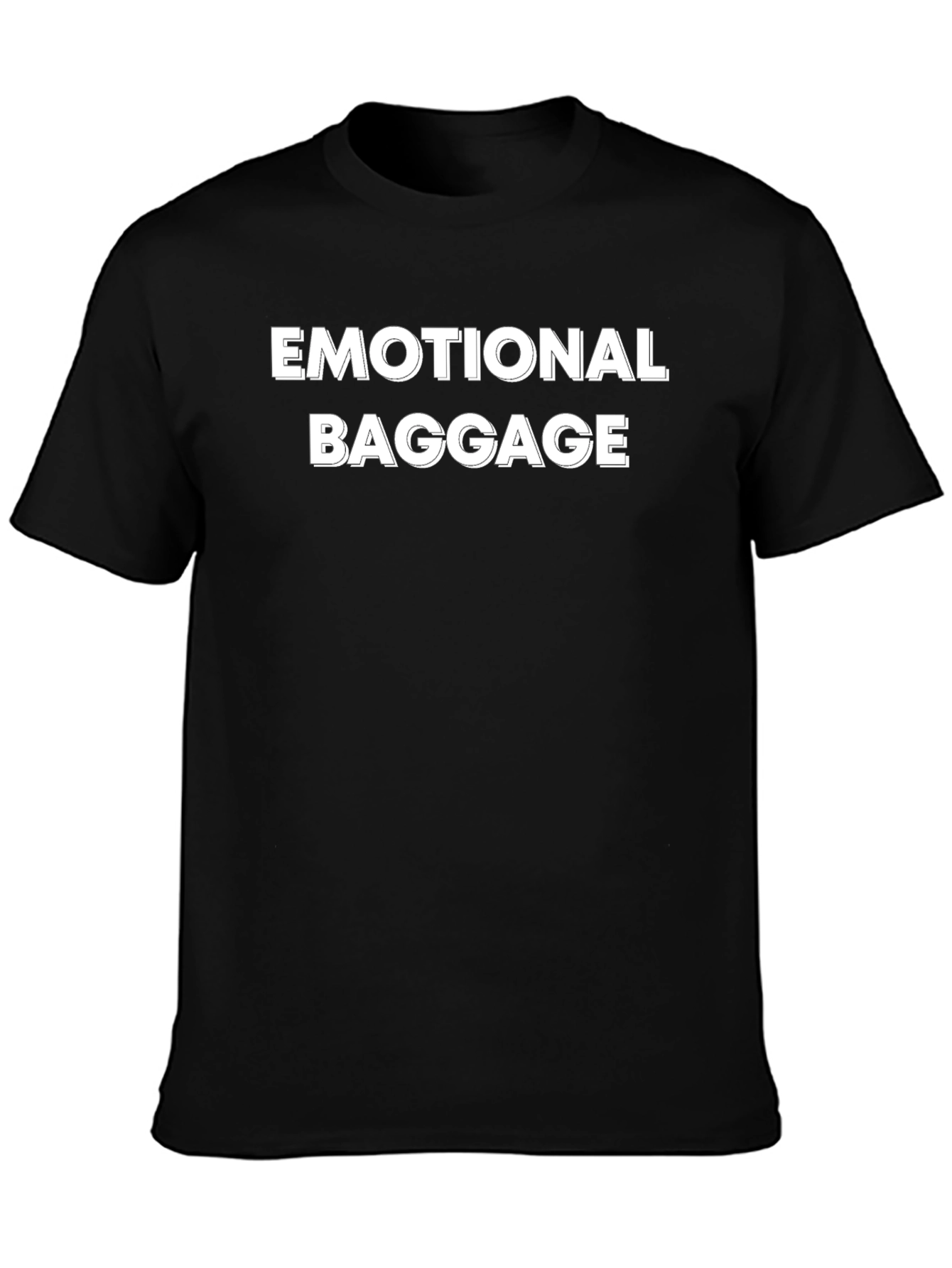 Emotional Baggage Graphic Tee - Black Cotton T-Shirt