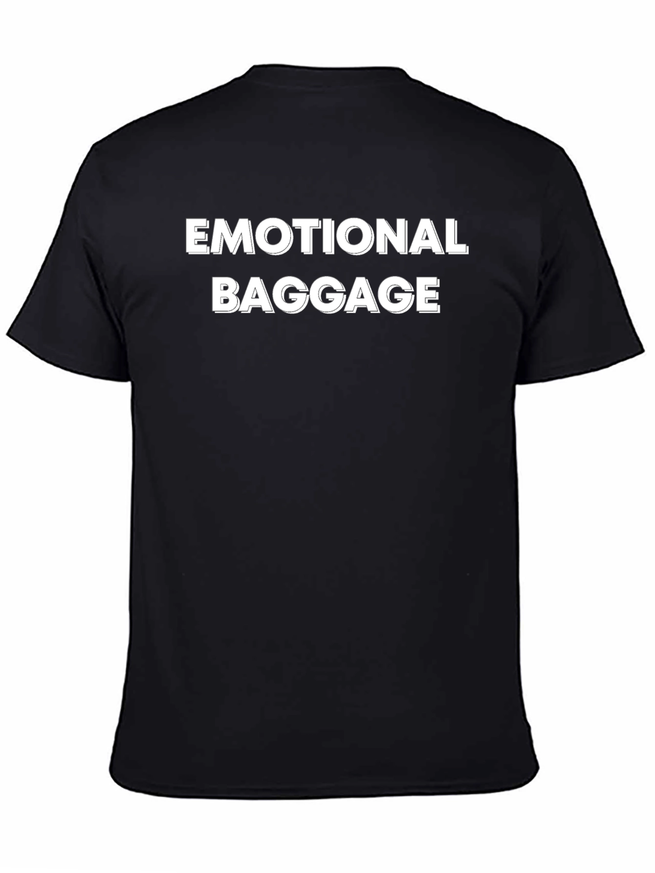 Emotional Baggage Graphic Tee - Black Cotton T-Shirt