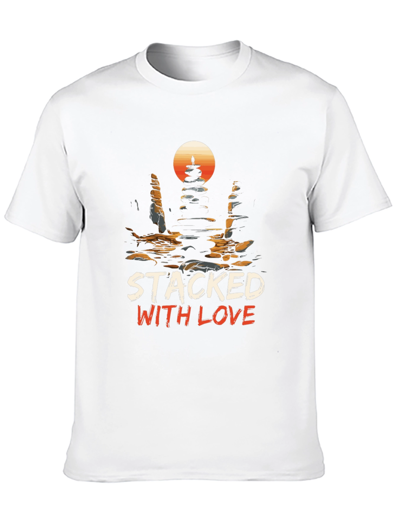 Stacked with Love Graphic Tee - Unique Design