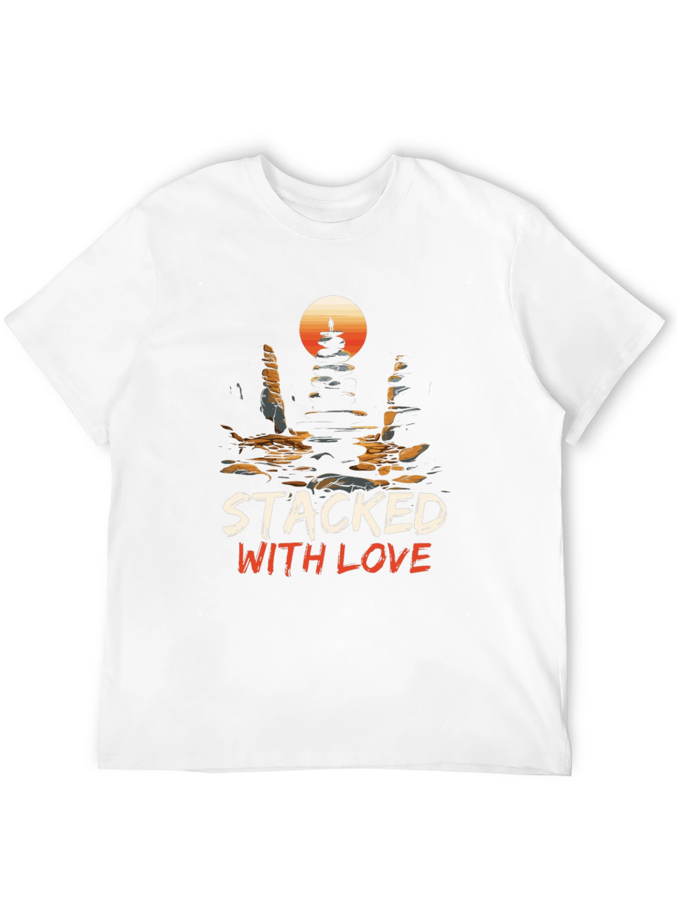 Stacked with Love Graphic Tee - Unique Design