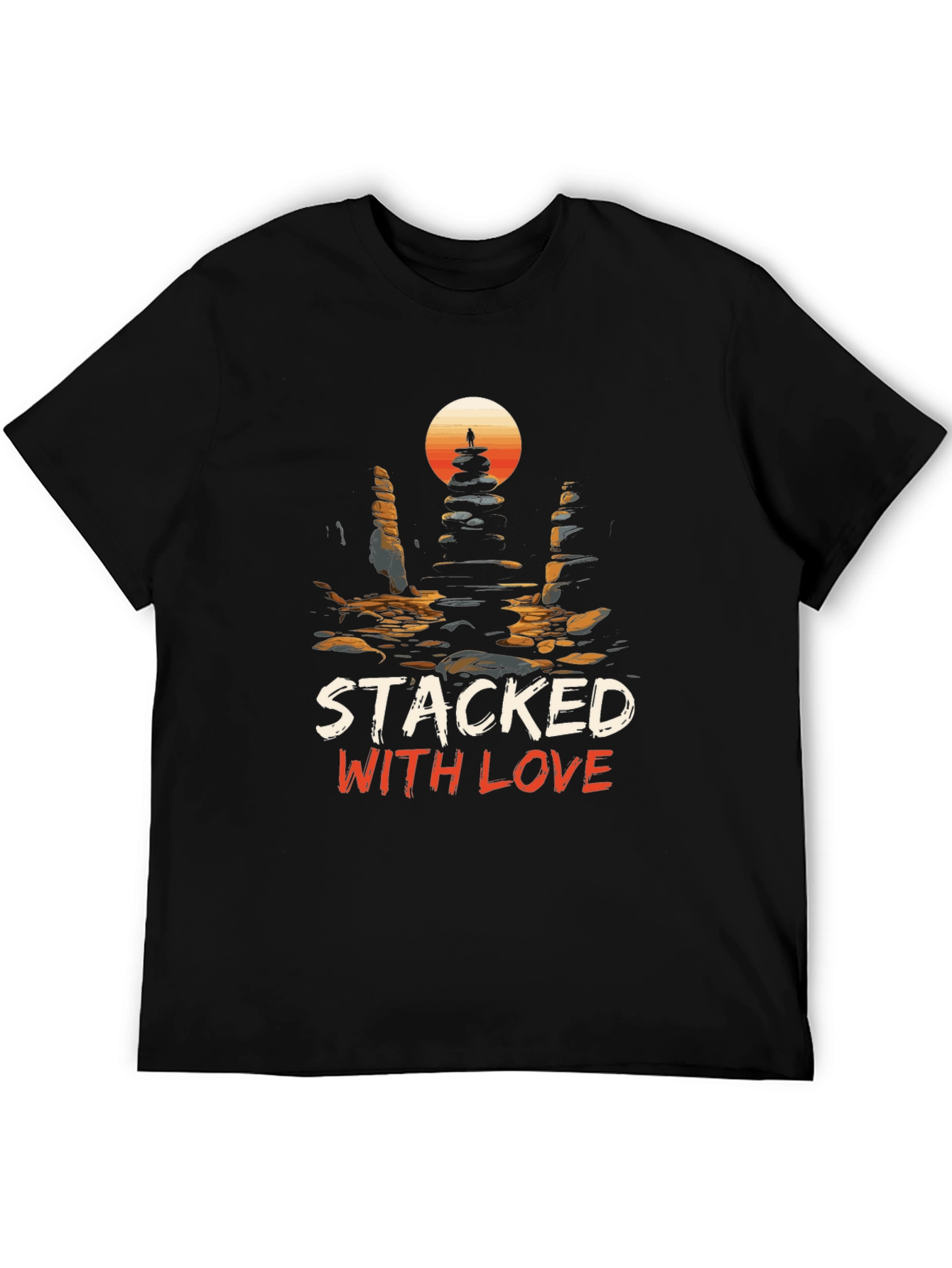 Stacked with Love Graphic Tee - Unique Design