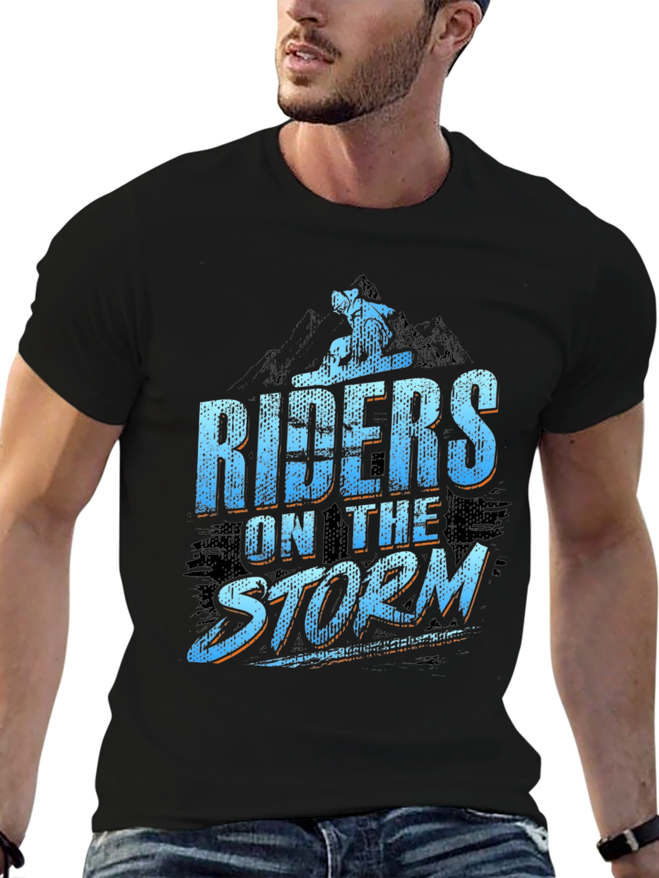 Riders on the Storm Black Graphic Tee