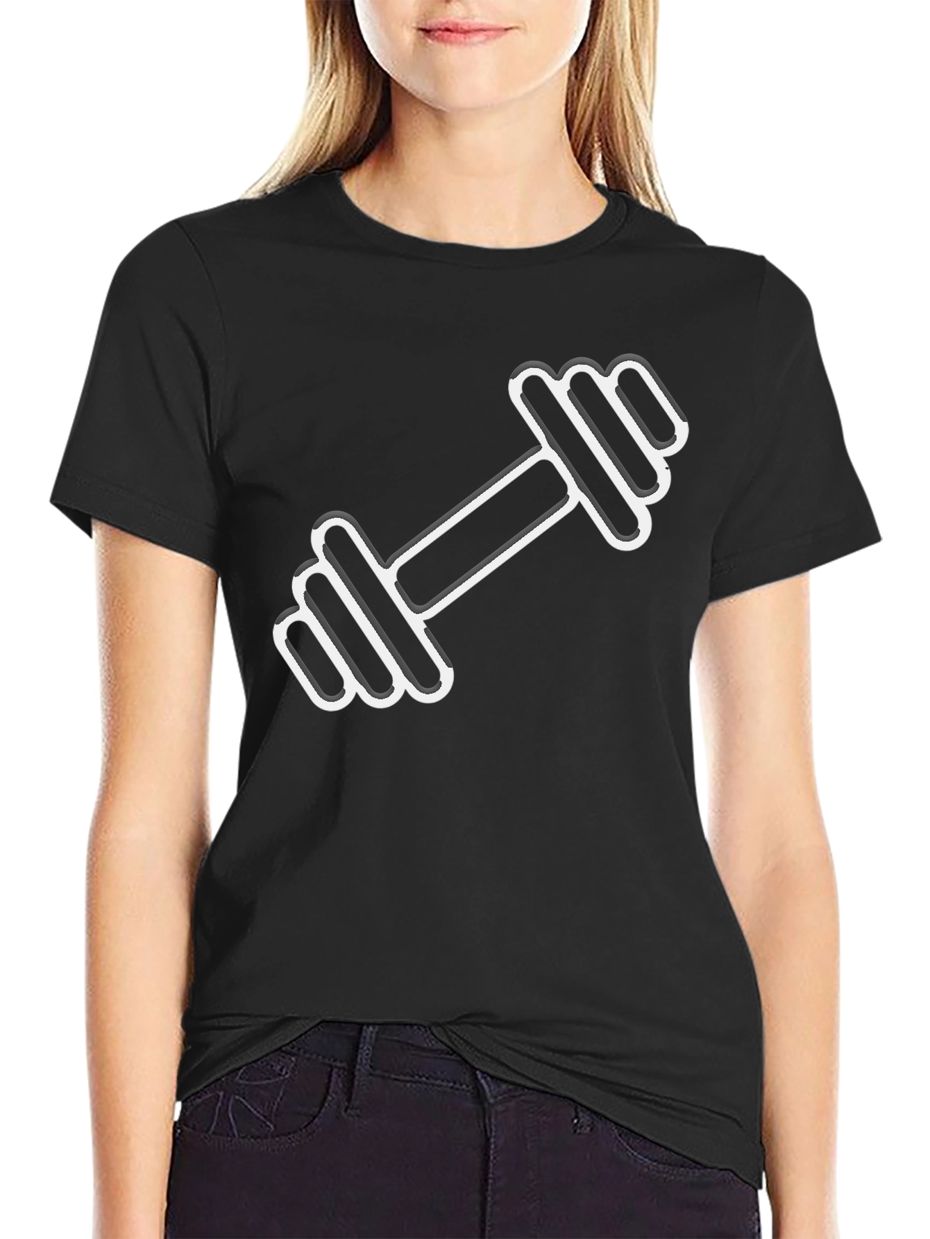 Dumbbell Graphic T-Shirt - Gym Workout Tee