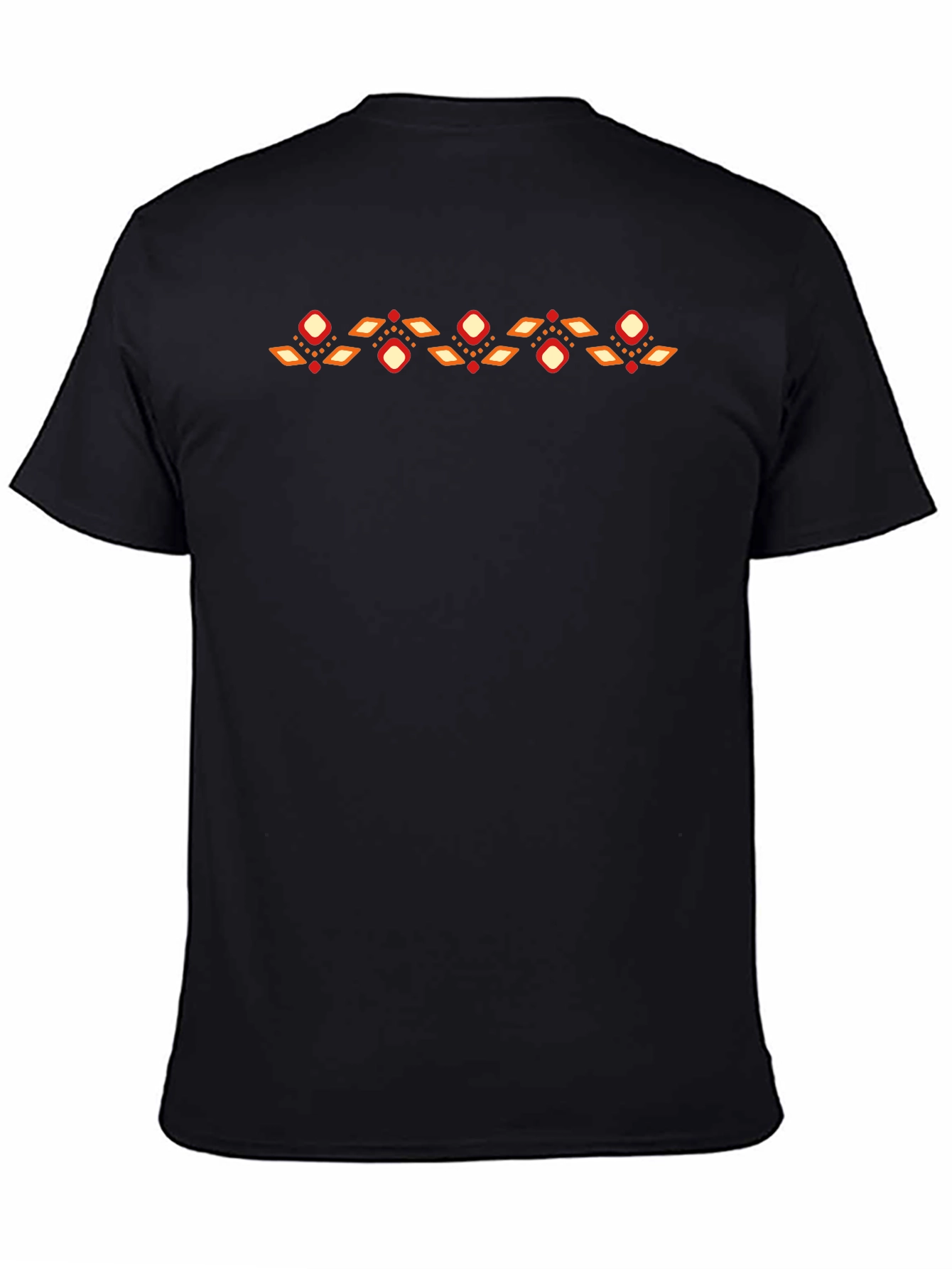 Geometric Print Black T-Shirt