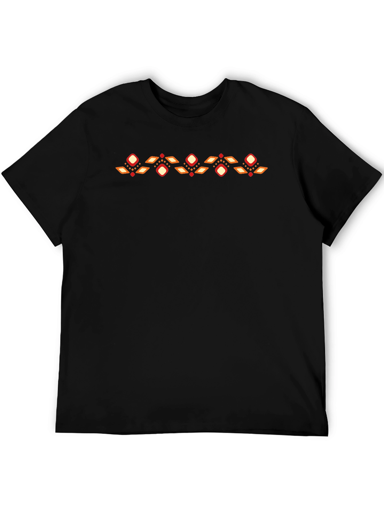 Geometric Print Black T-Shirt